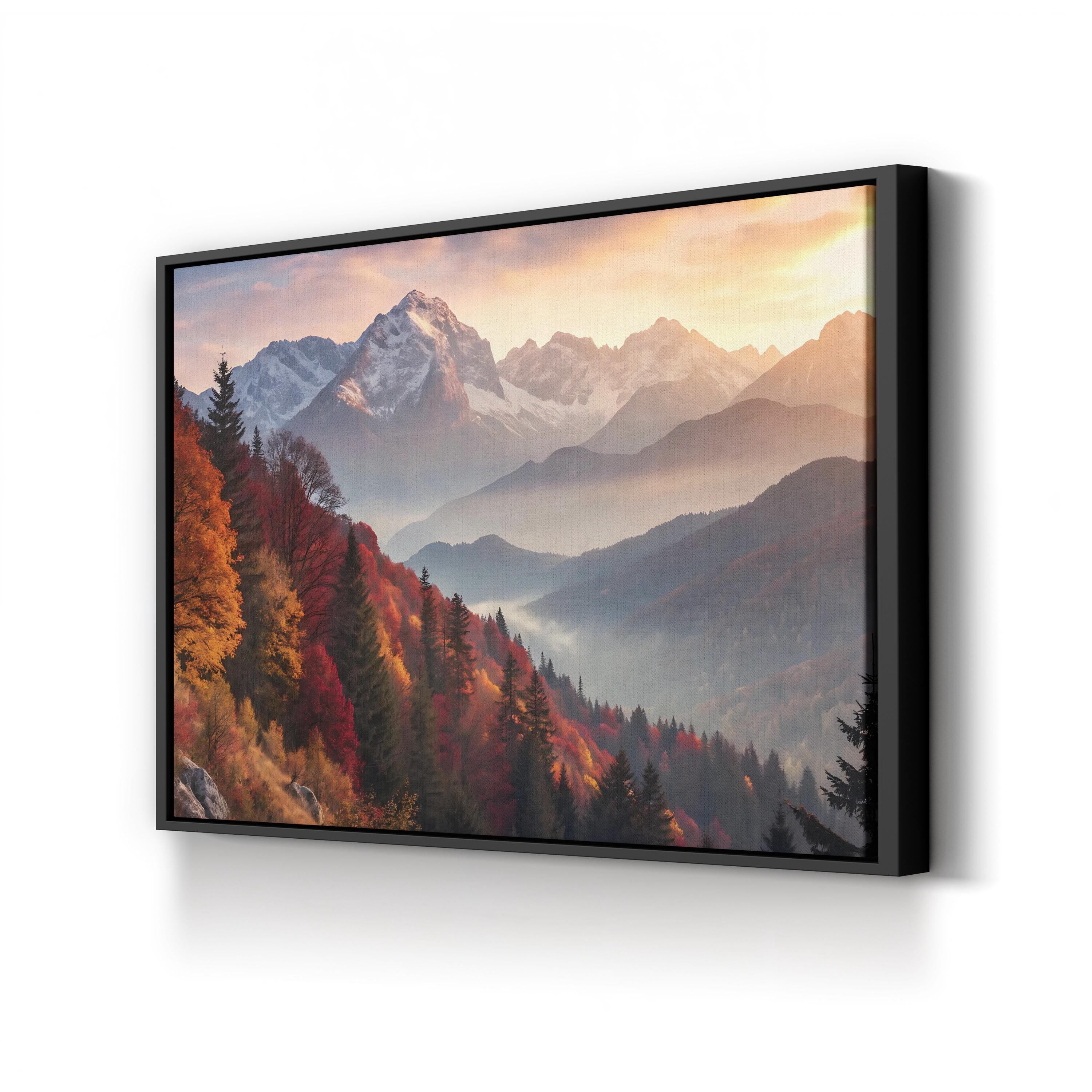 Fall Mountain Autumn – Vintage Photography Wall Art | Majestic Landscape Canvas Print