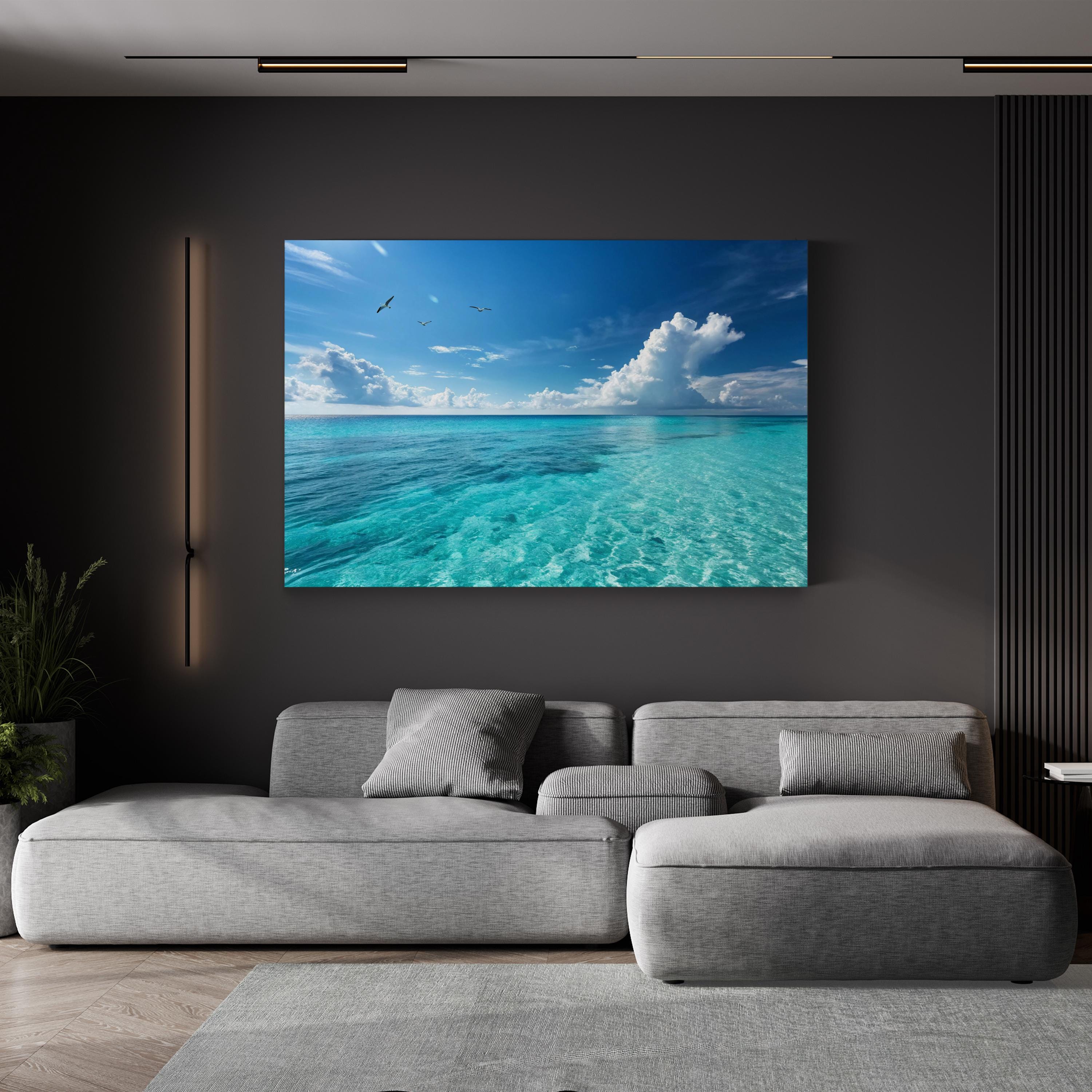 Curaçao Caribbean Ocean – Vintage Photography Wall Art | Aerial Coastal Canvas Print