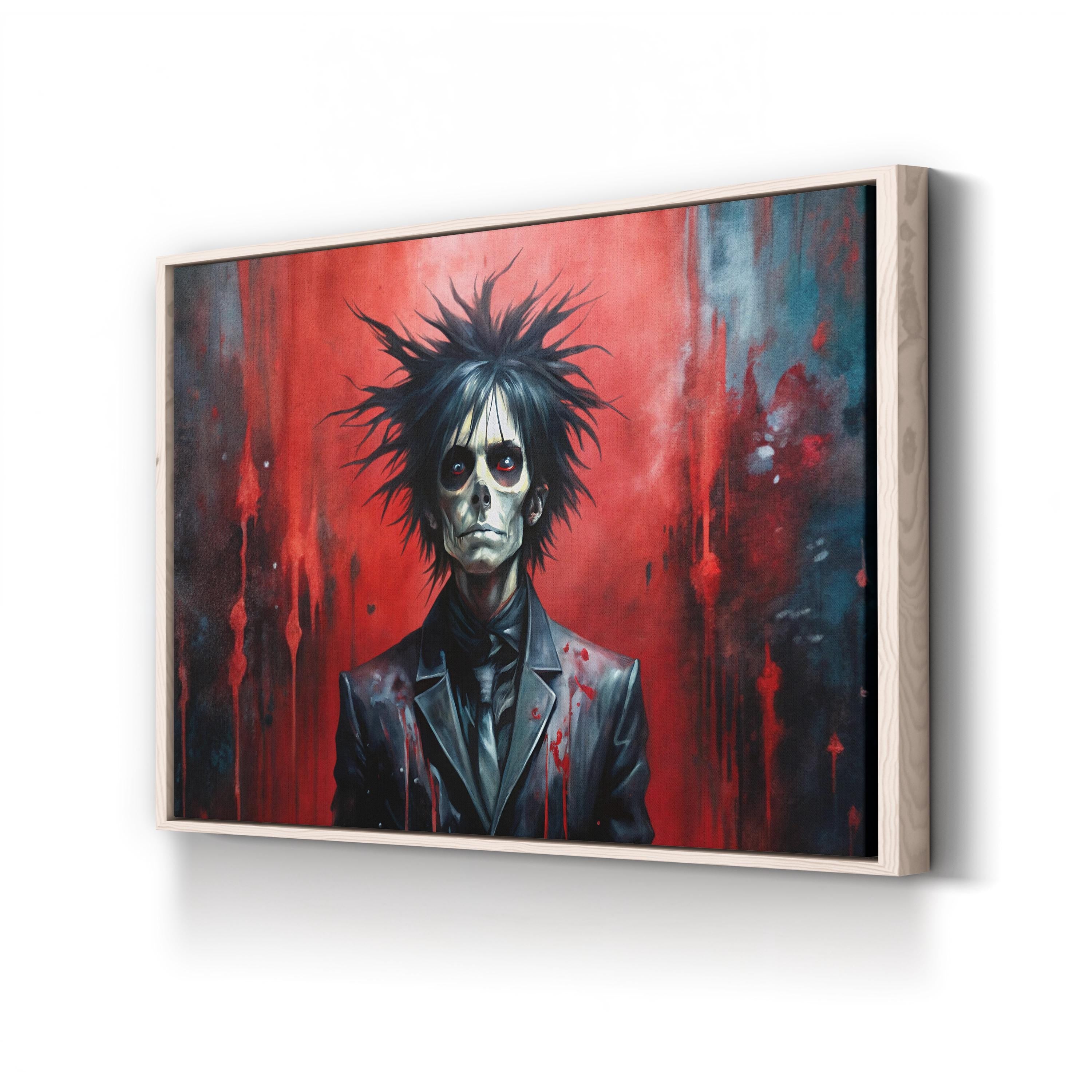 Edgy Skull Dark Fantasy – Period Illustration Wall Art | Gothic Canvas Print
