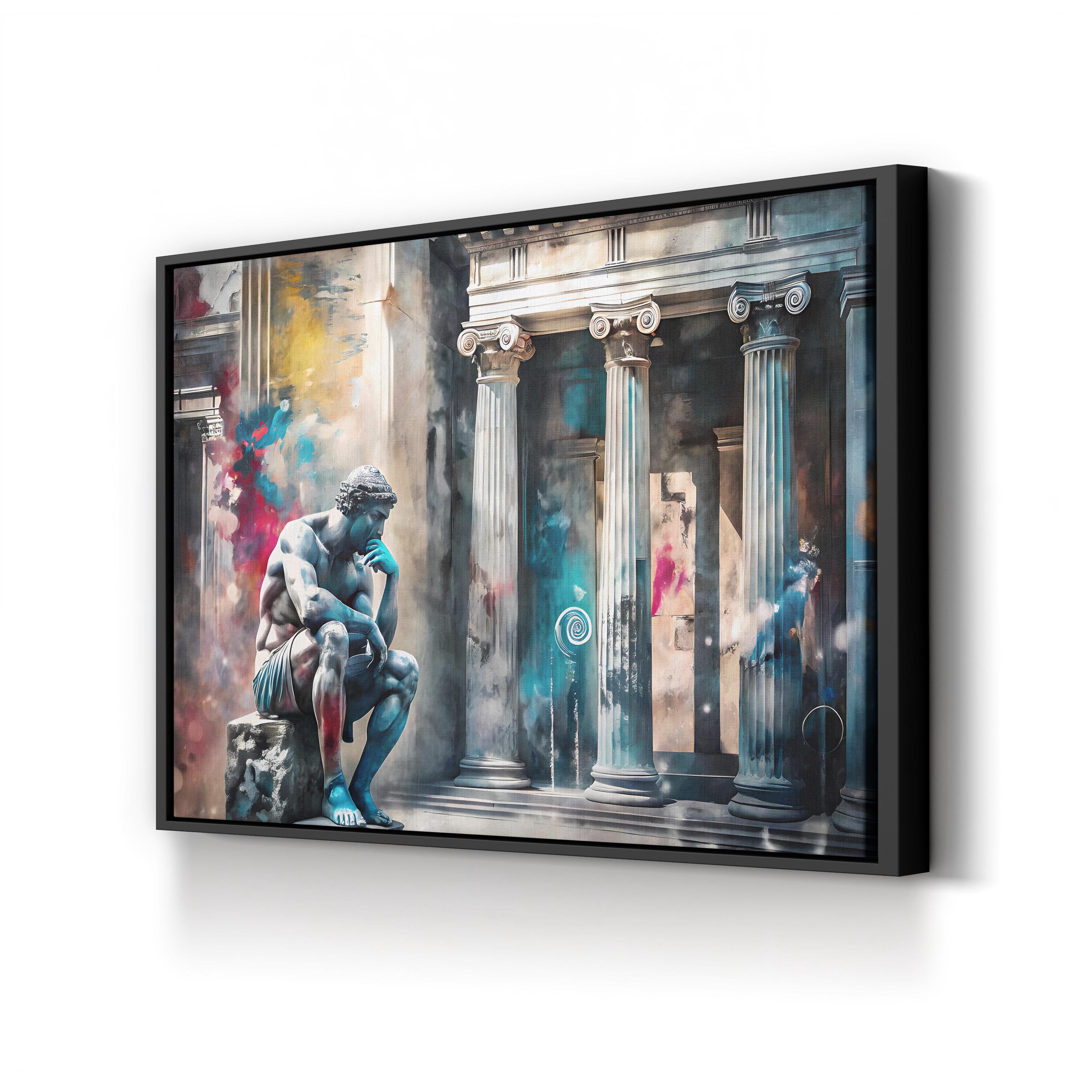 Abstract Graffiti Columns – Period Illustration Wall Art | Bold Urban Canvas Print