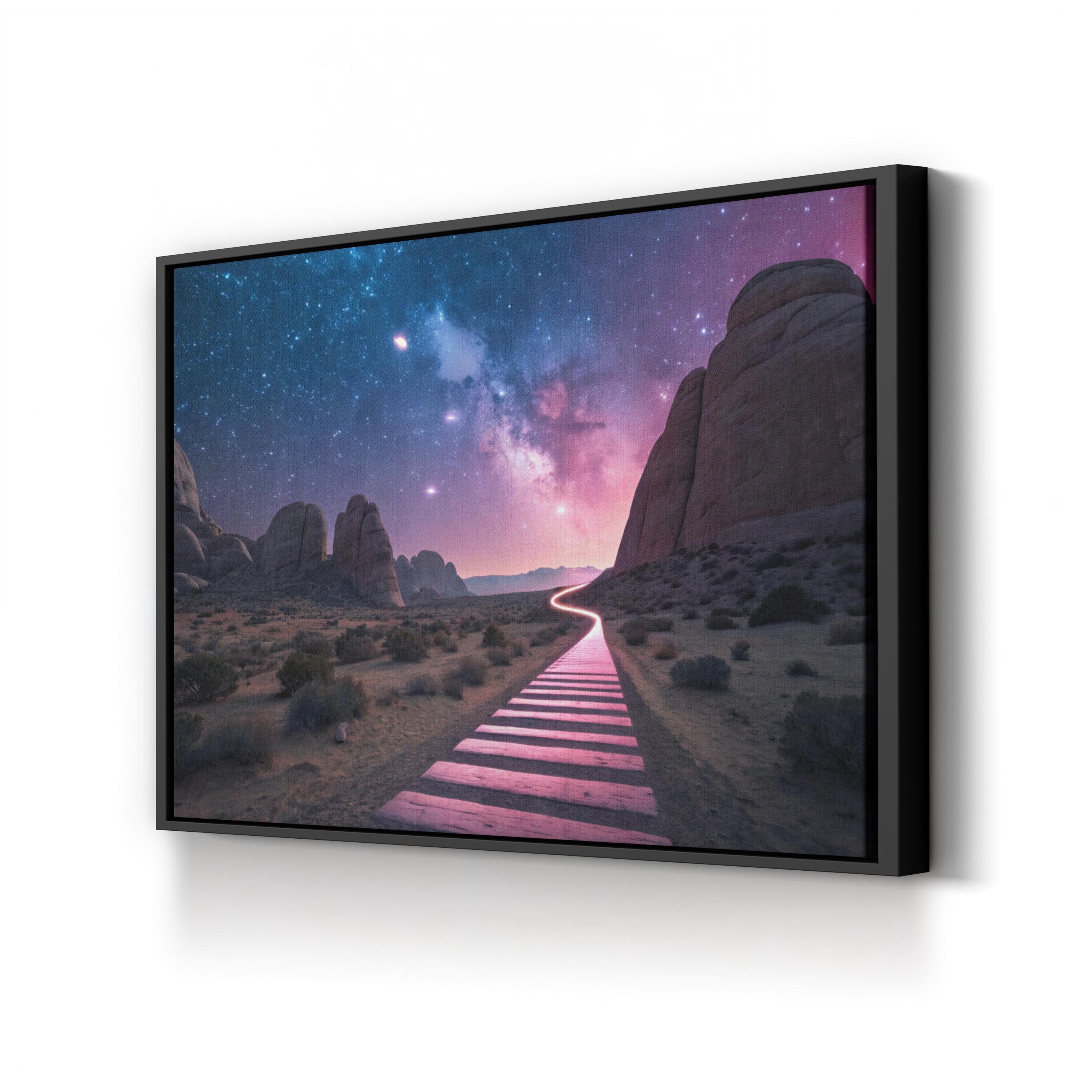 Astronaut Galactic Space – Period Illustration Wall Art | Sci-Fi Cosmic Canvas Print