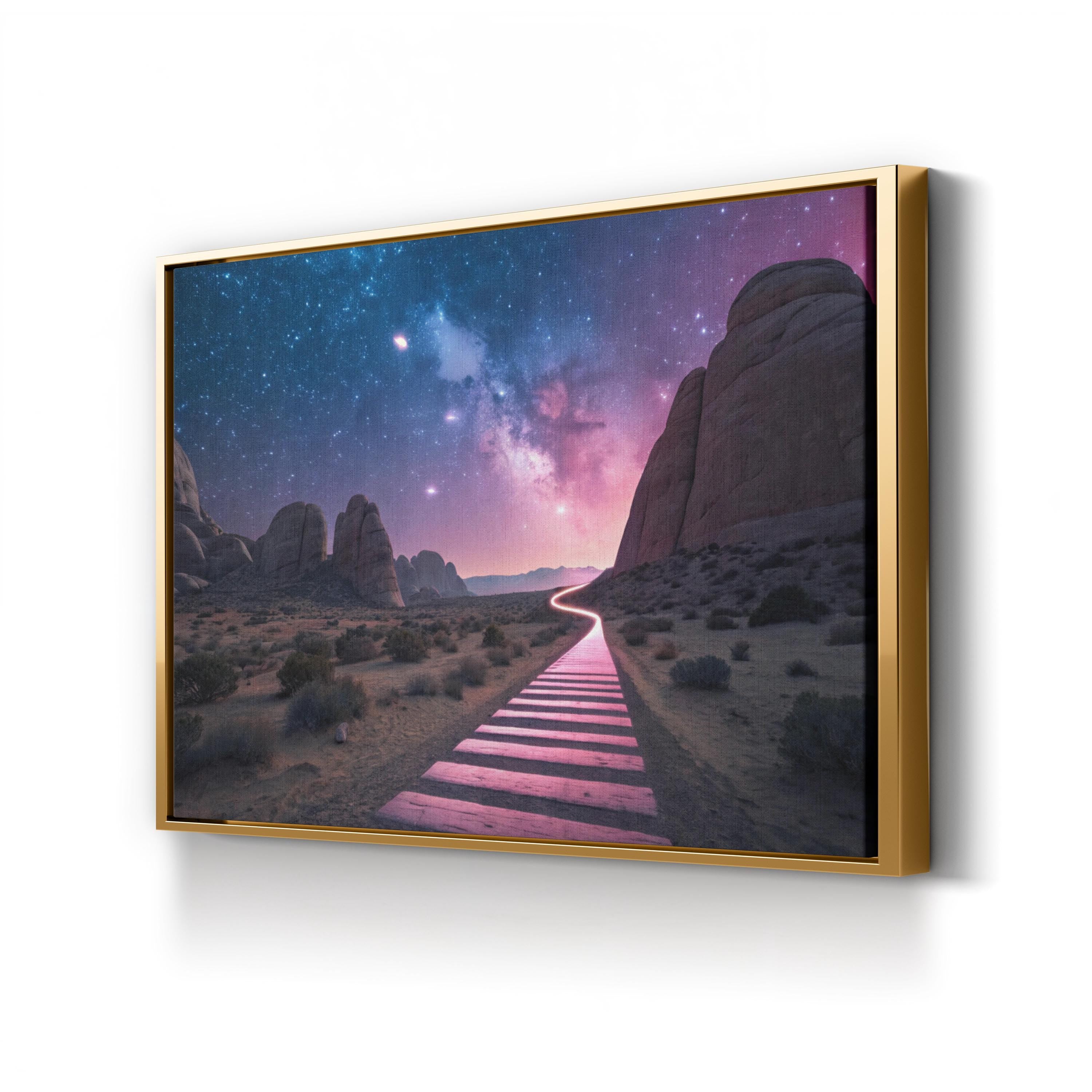 Astronaut Galactic Space – Period Illustration Wall Art | Sci-Fi Cosmic Canvas Print