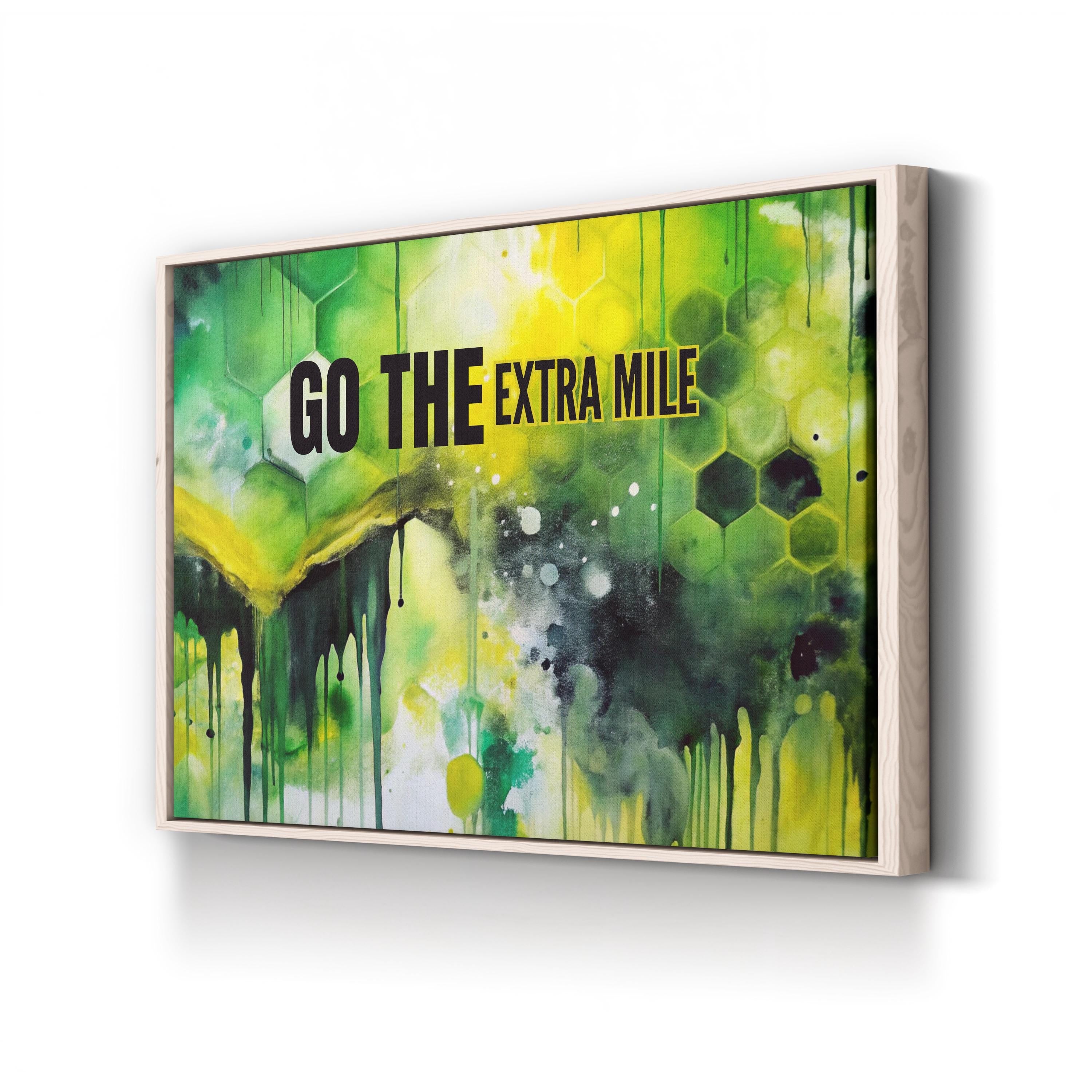 Go The Extra Mile Motivational Canvas Wall Art