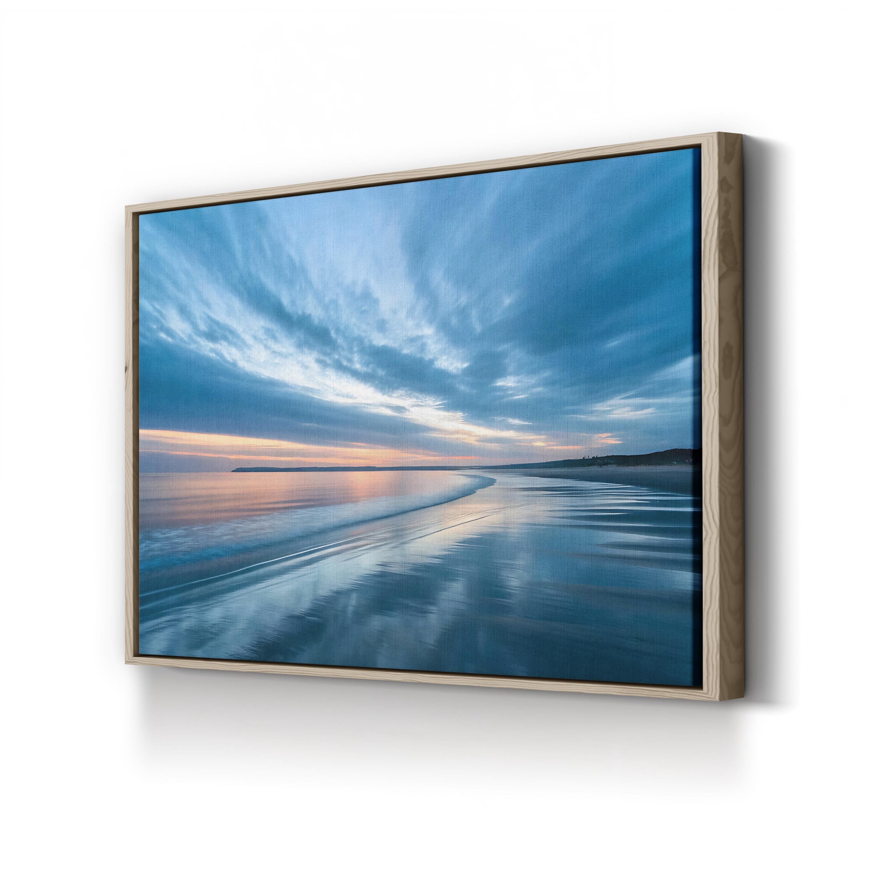 Blue Hour Coastal Reflection – Vintage Photography Wall Art | Nautical Canvas Print