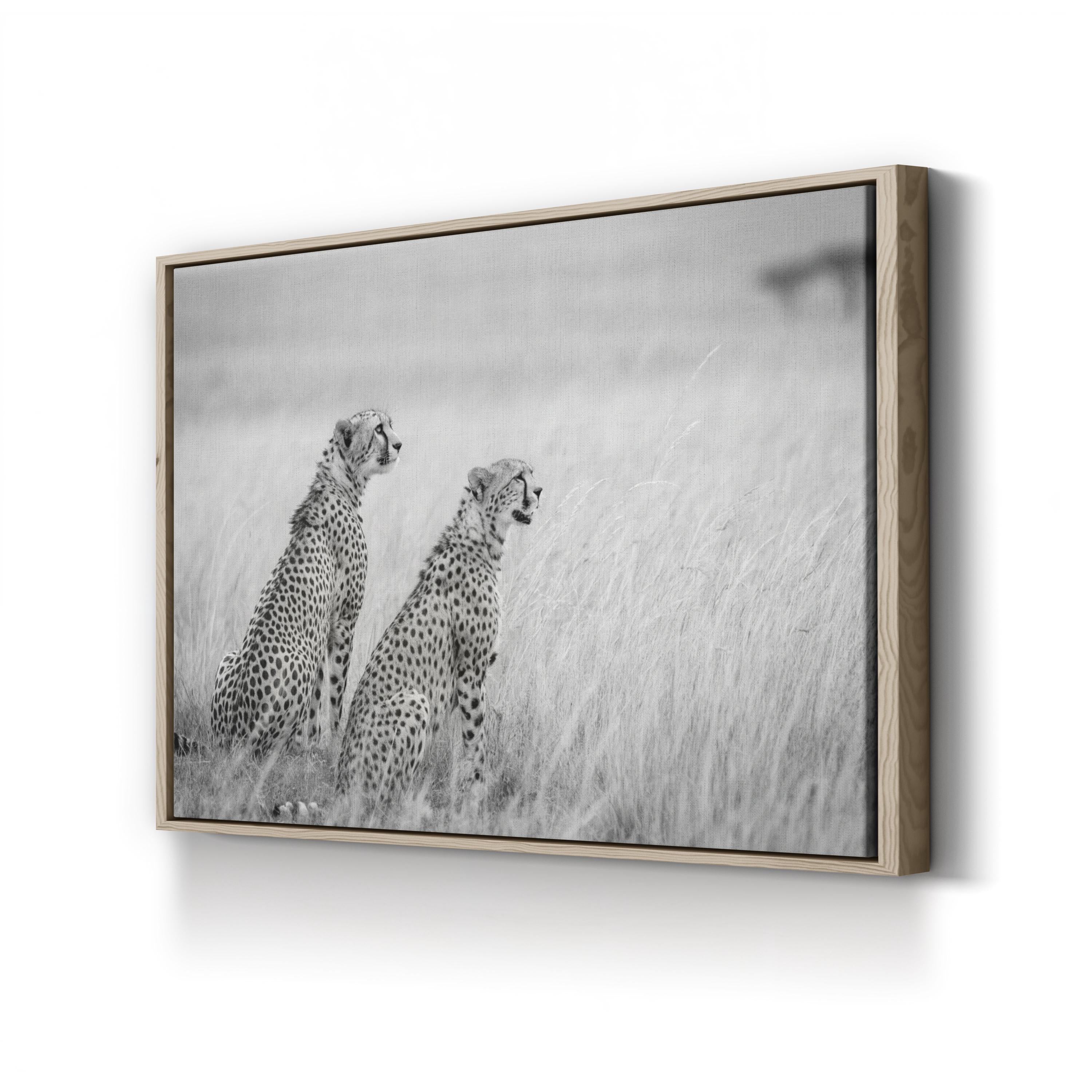 Black & White Cheetah Canvas – Safari Photography Wall Art