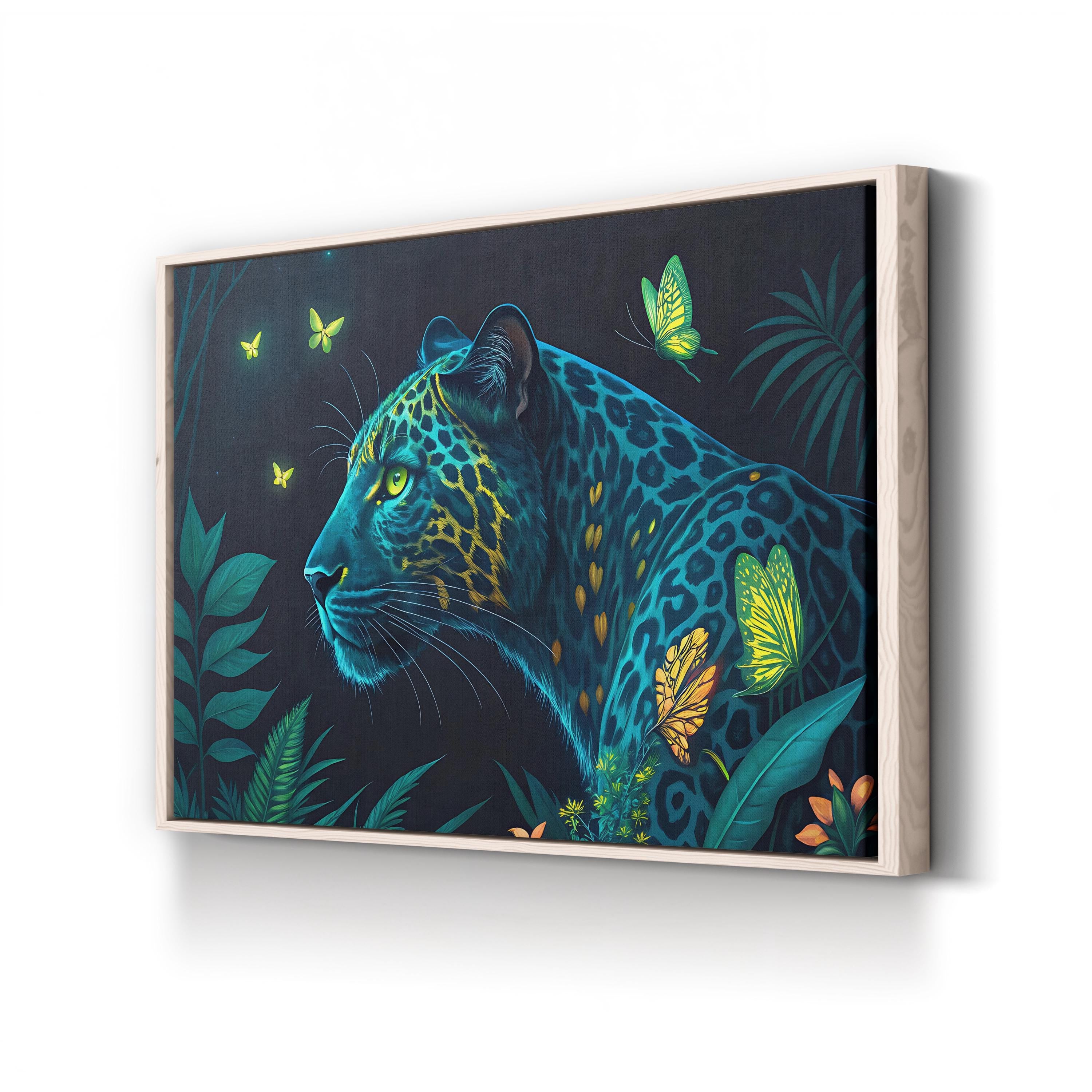 Jungle Leopard – Period Illustration Wall Art | Wildlife Canvas Print