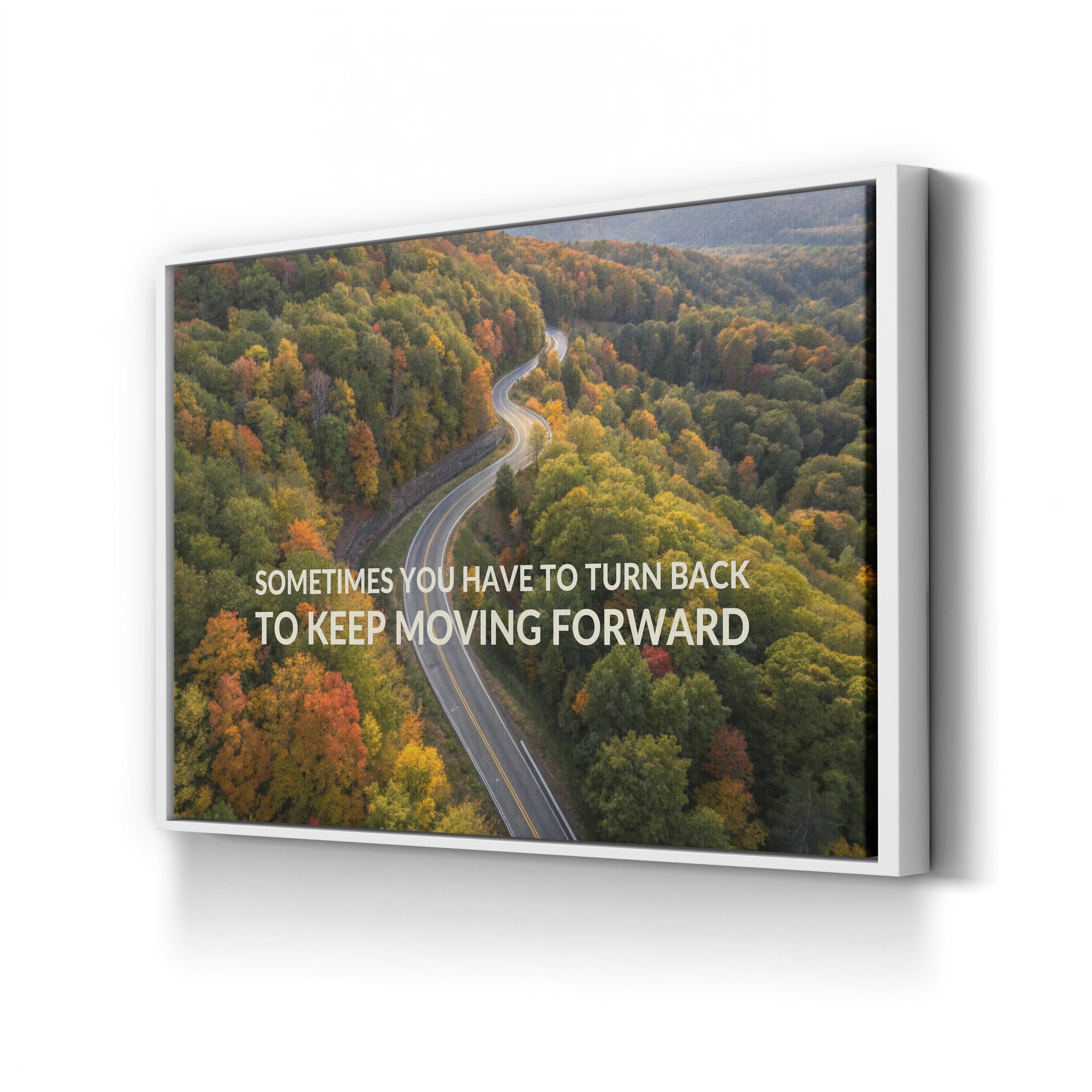 Motivational Mountain Road – Vintage Photography Wall Art | Inspirational Landscape Canvas Print