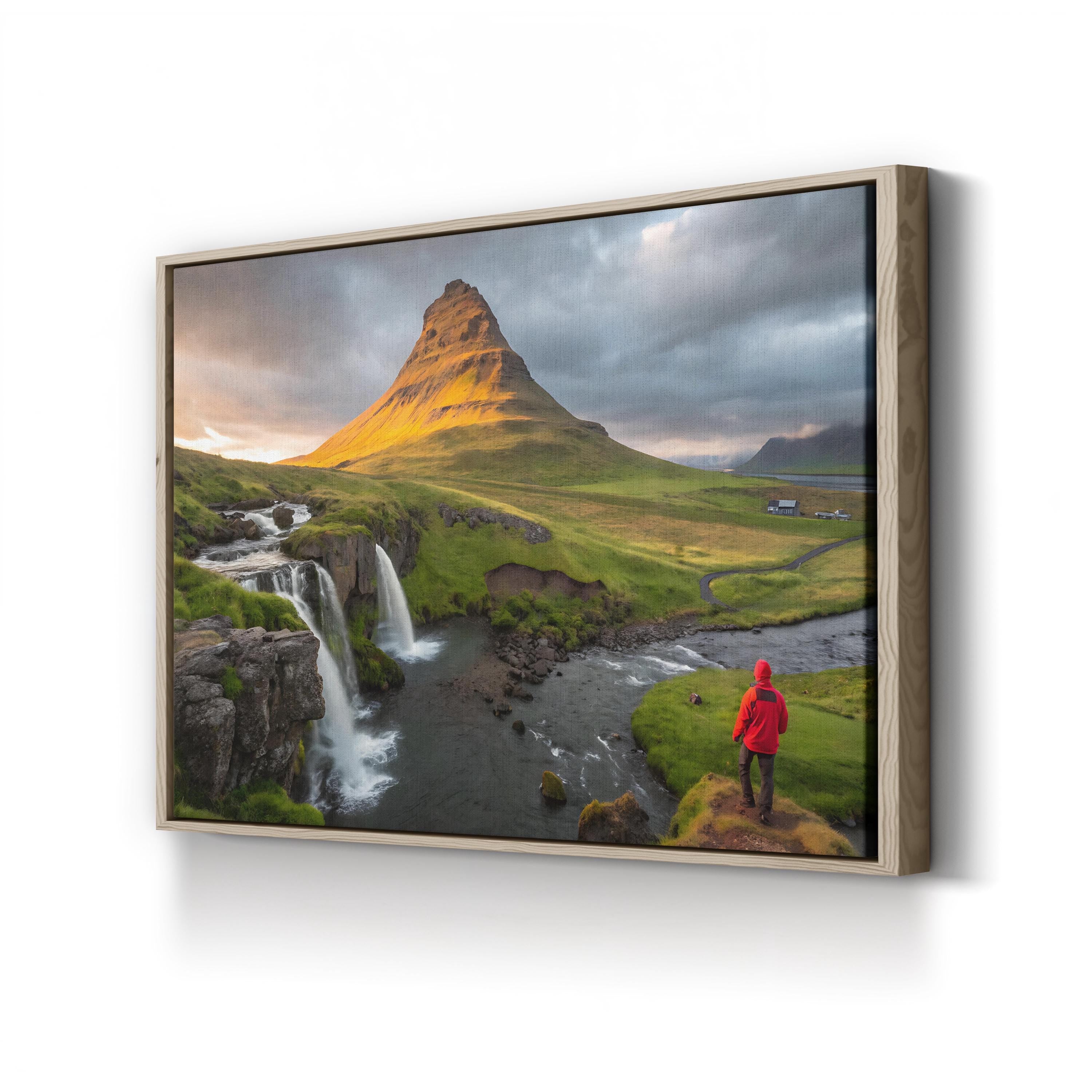Kirkjufell Mountain Iceland – Vintage Photography Wall Art | Landscape Canvas Print
