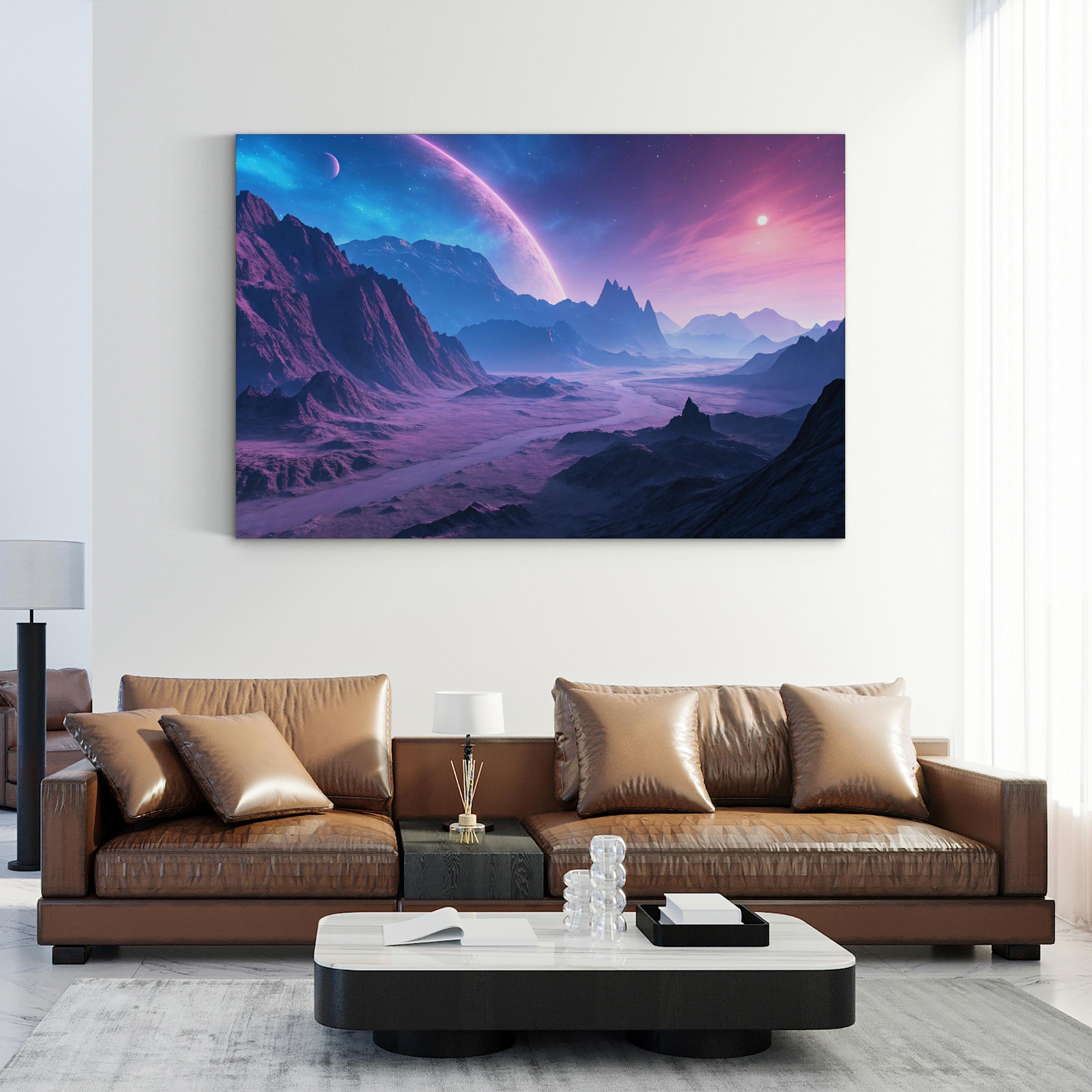 Lamentis Outworld Sci-Fi – Period Illustration Wall Art | Space Landscape Canvas Print