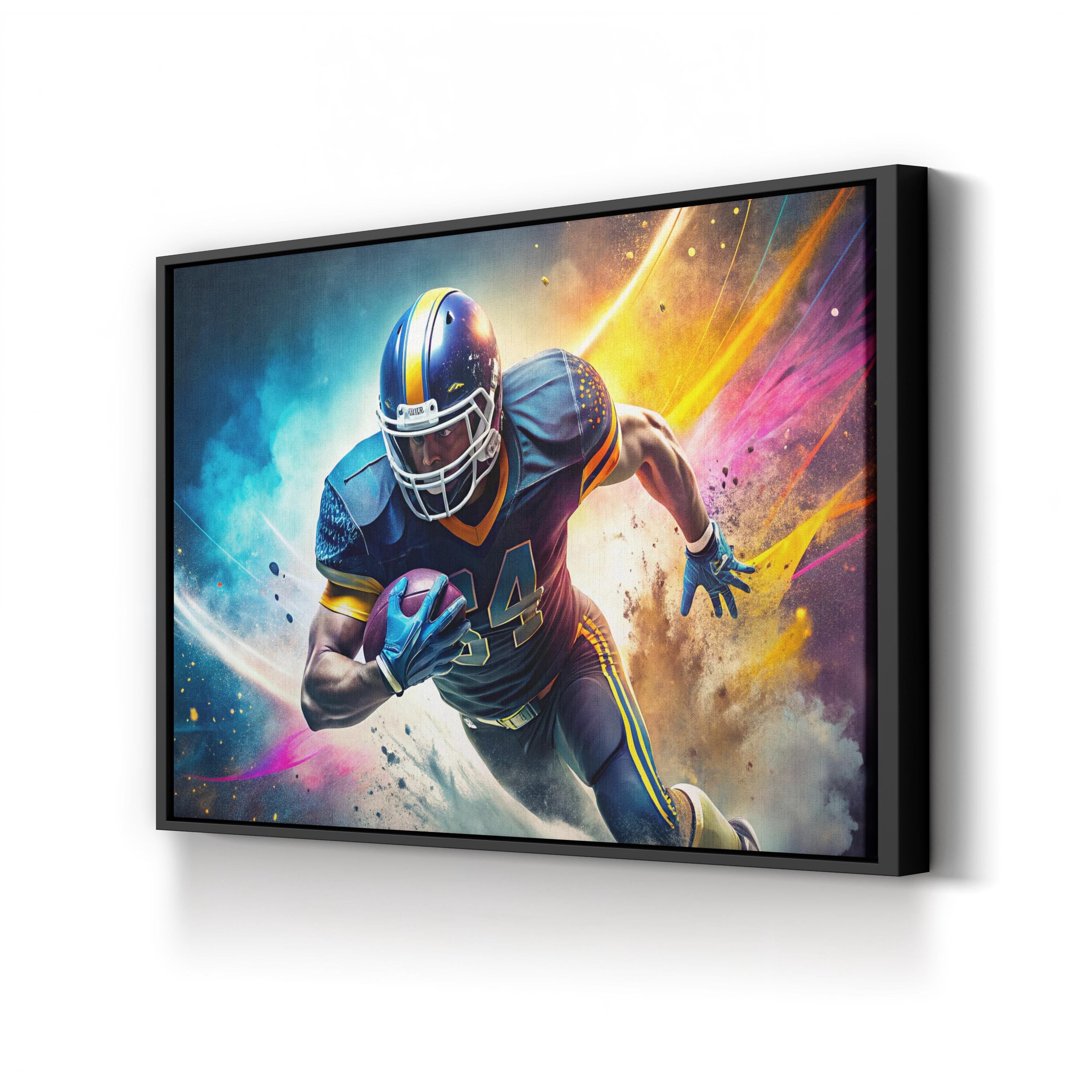 Football Running Back – Period Illustration Wall Art | Dynamic Sports Canvas Print