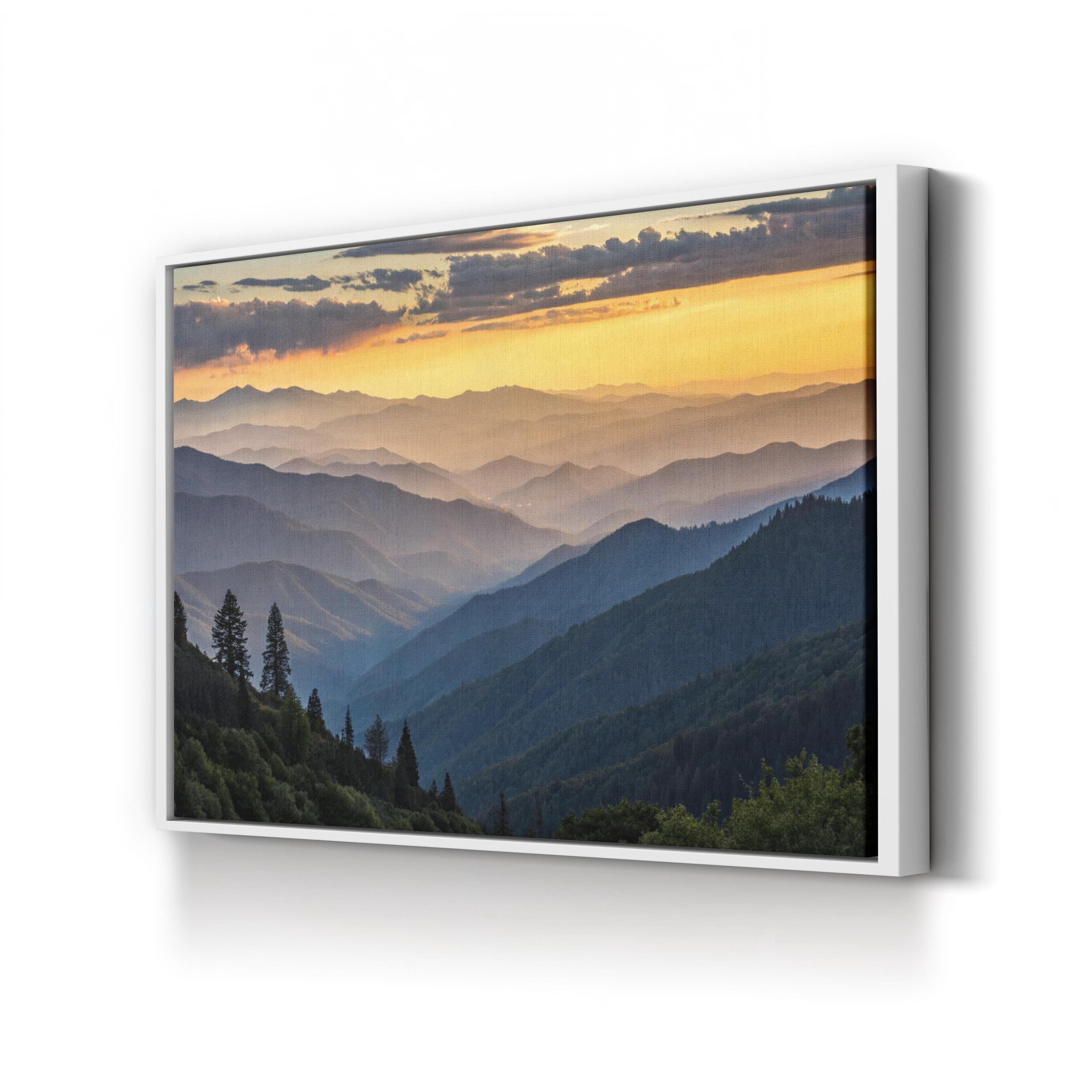 Sierra Nevada Sunset – Vintage Photography Wall Art | Mountain Landscape Canvas Print