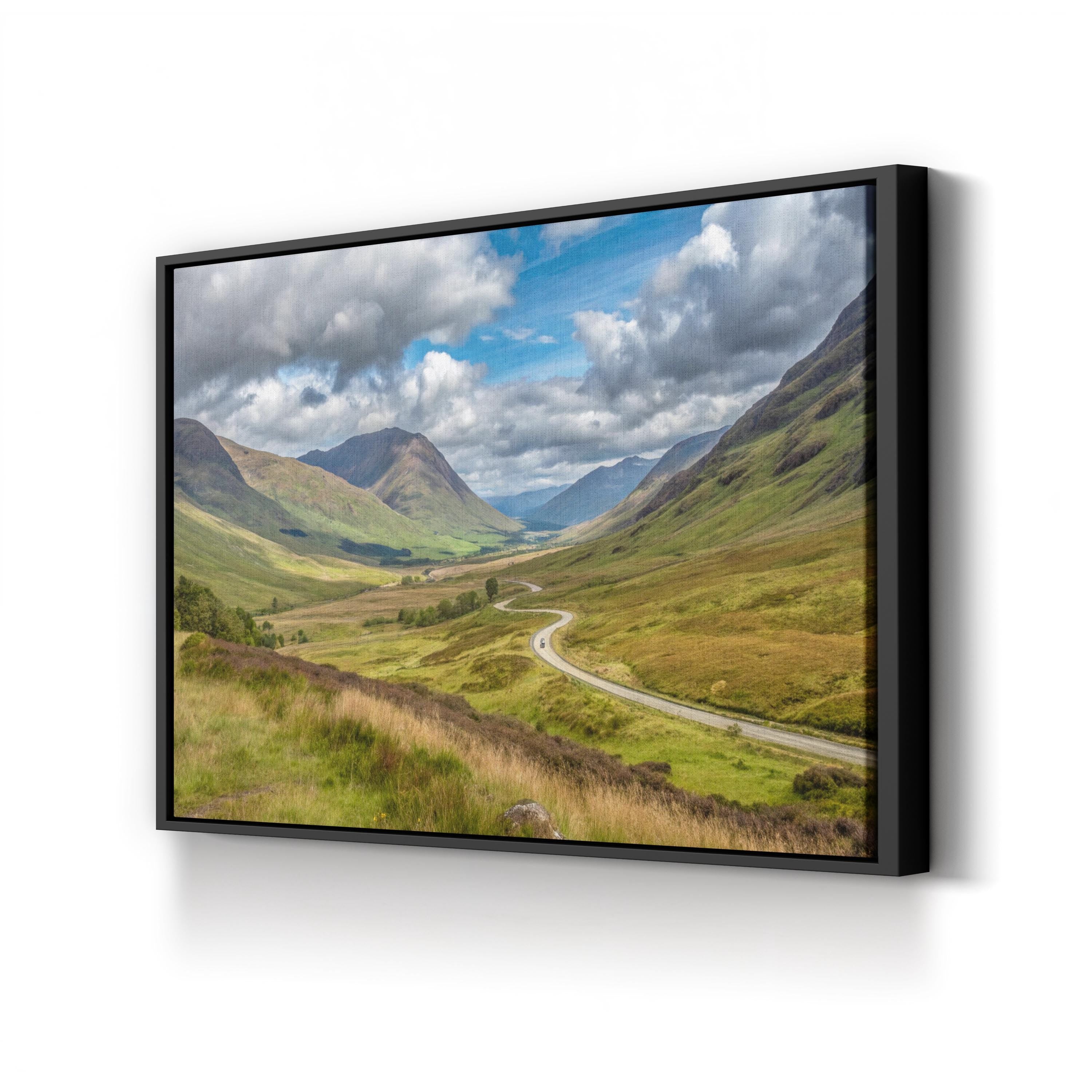 Scottish Highlands Rolling Hills – Vintage Photography Wall Art | Landscape Canvas Print