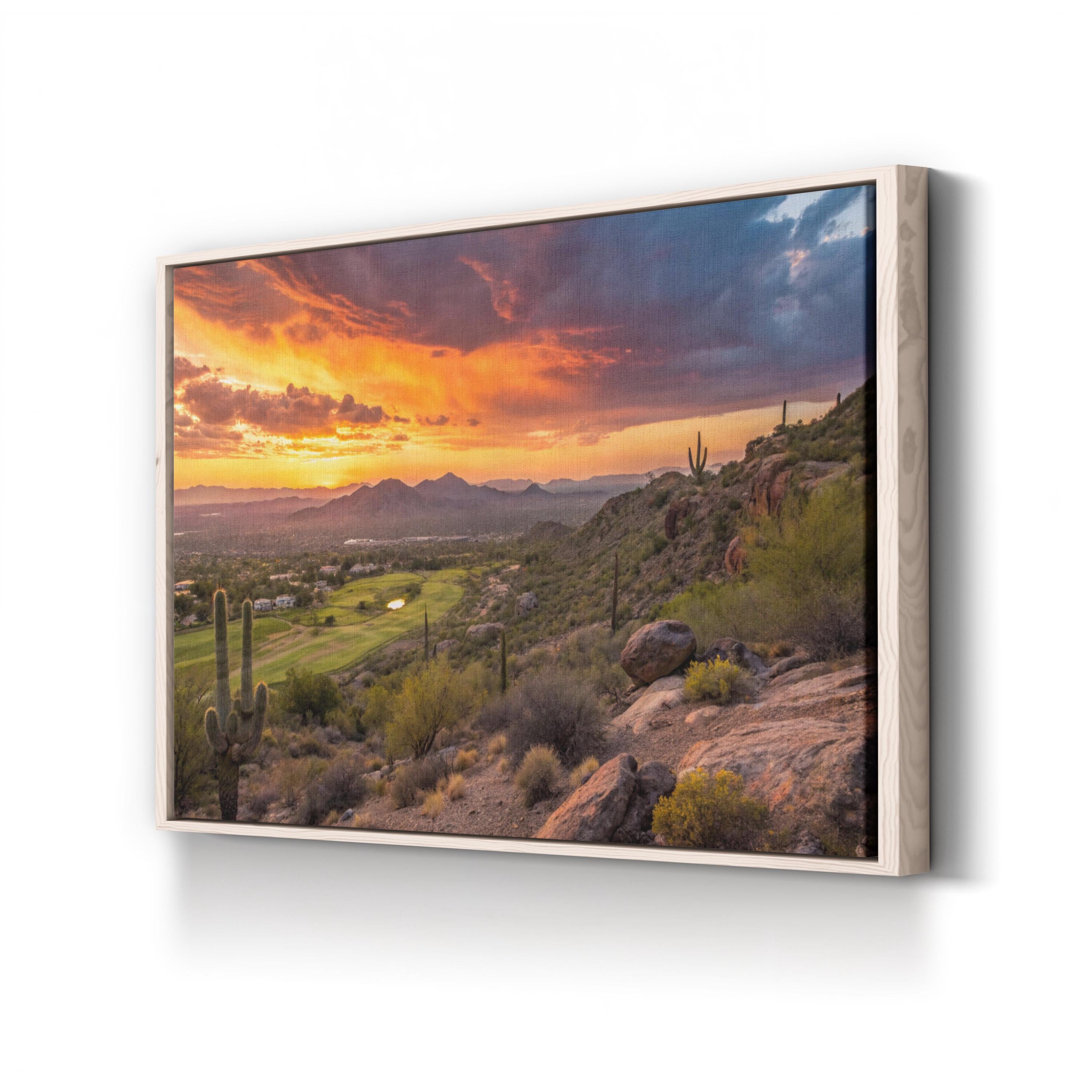 Scottsdale Desert Sunset – Vintage Photography Wall Art | Southwestern Canvas Print