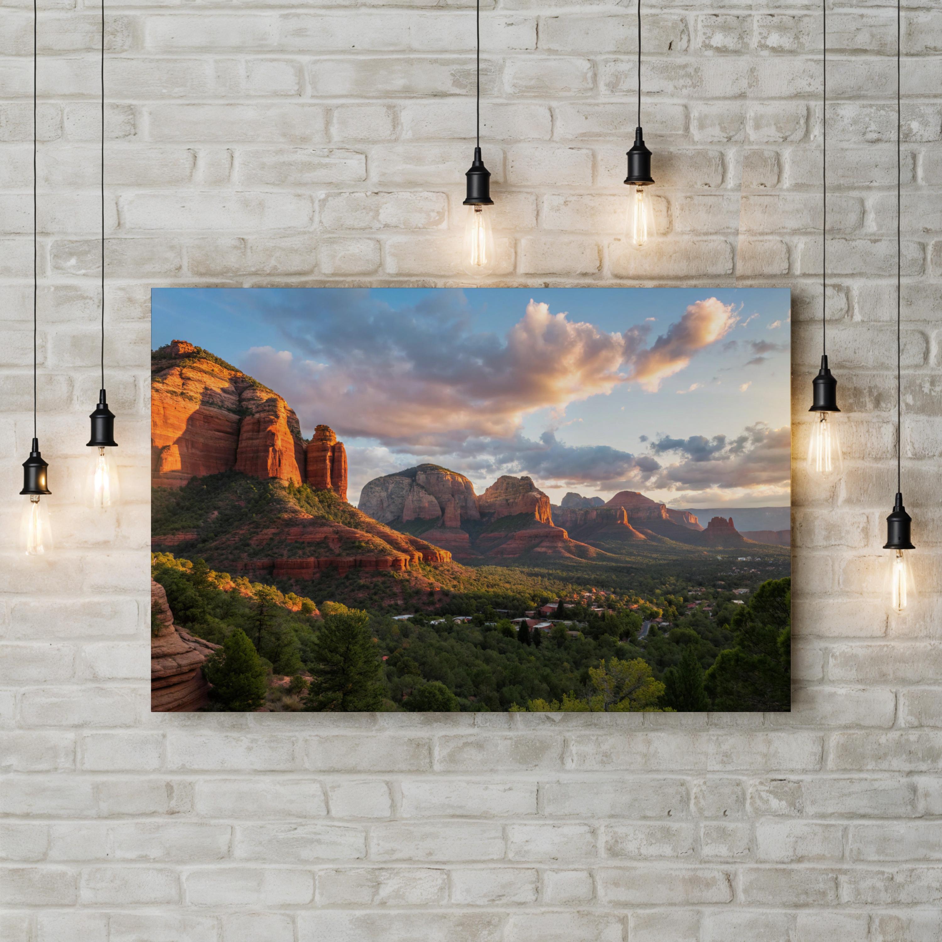 Sedona Red Rock Formations – Vintage Photography Wall Art | Southwestern Canvas Print