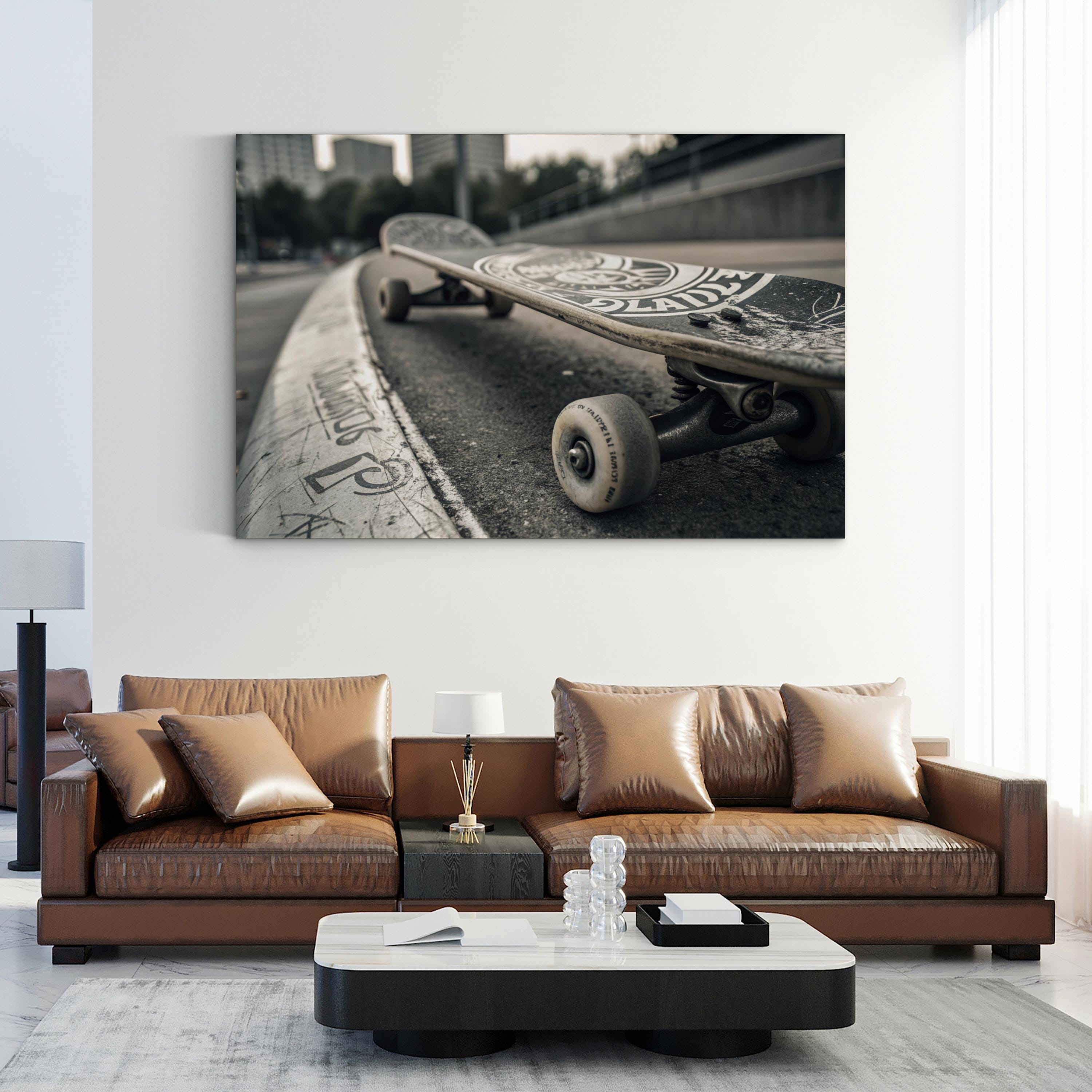 Skateboard Close-Up – Vintage Photography Wall Art | Urban Street Canvas Print