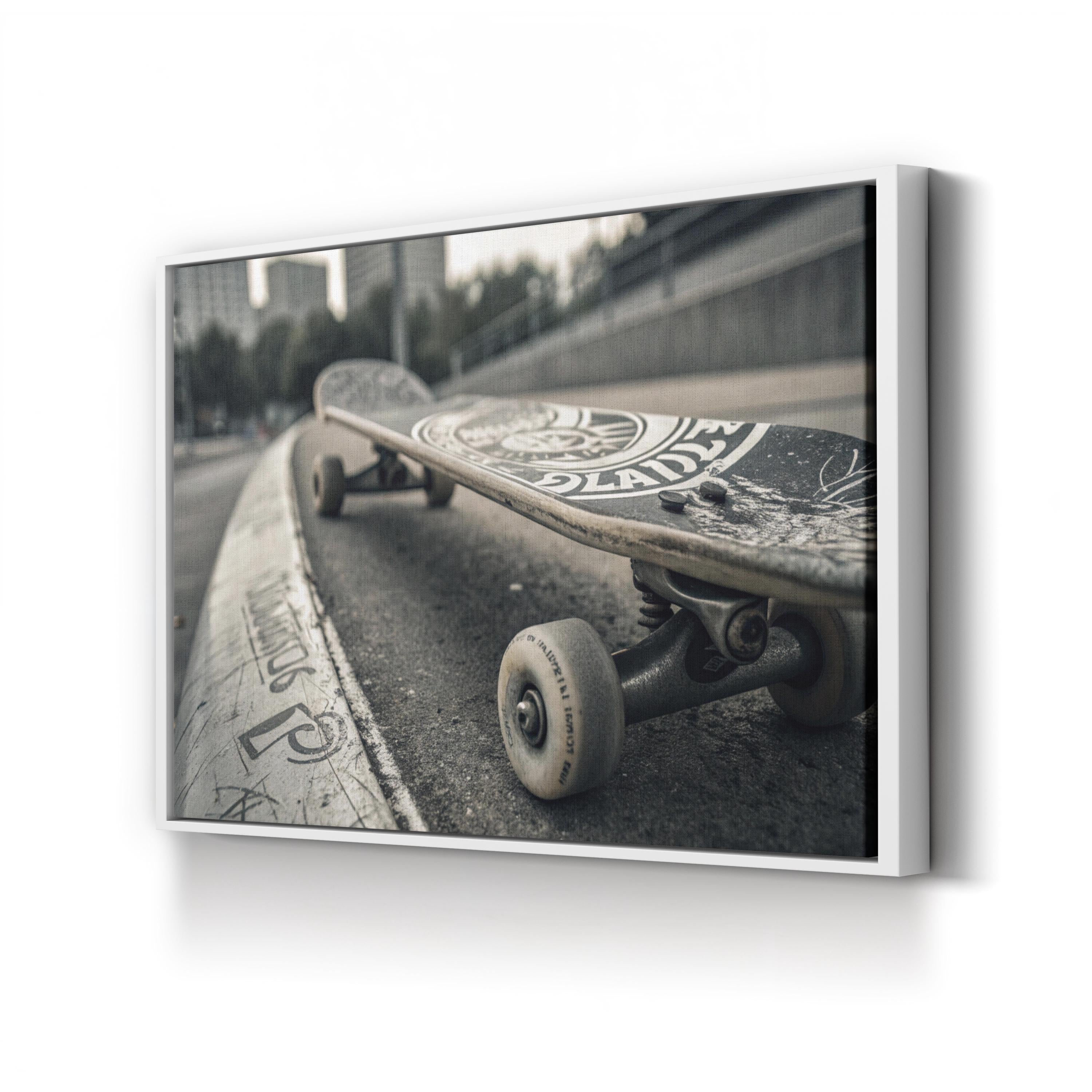 Skateboard Close-Up – Vintage Photography Wall Art | Urban Street Canvas Print