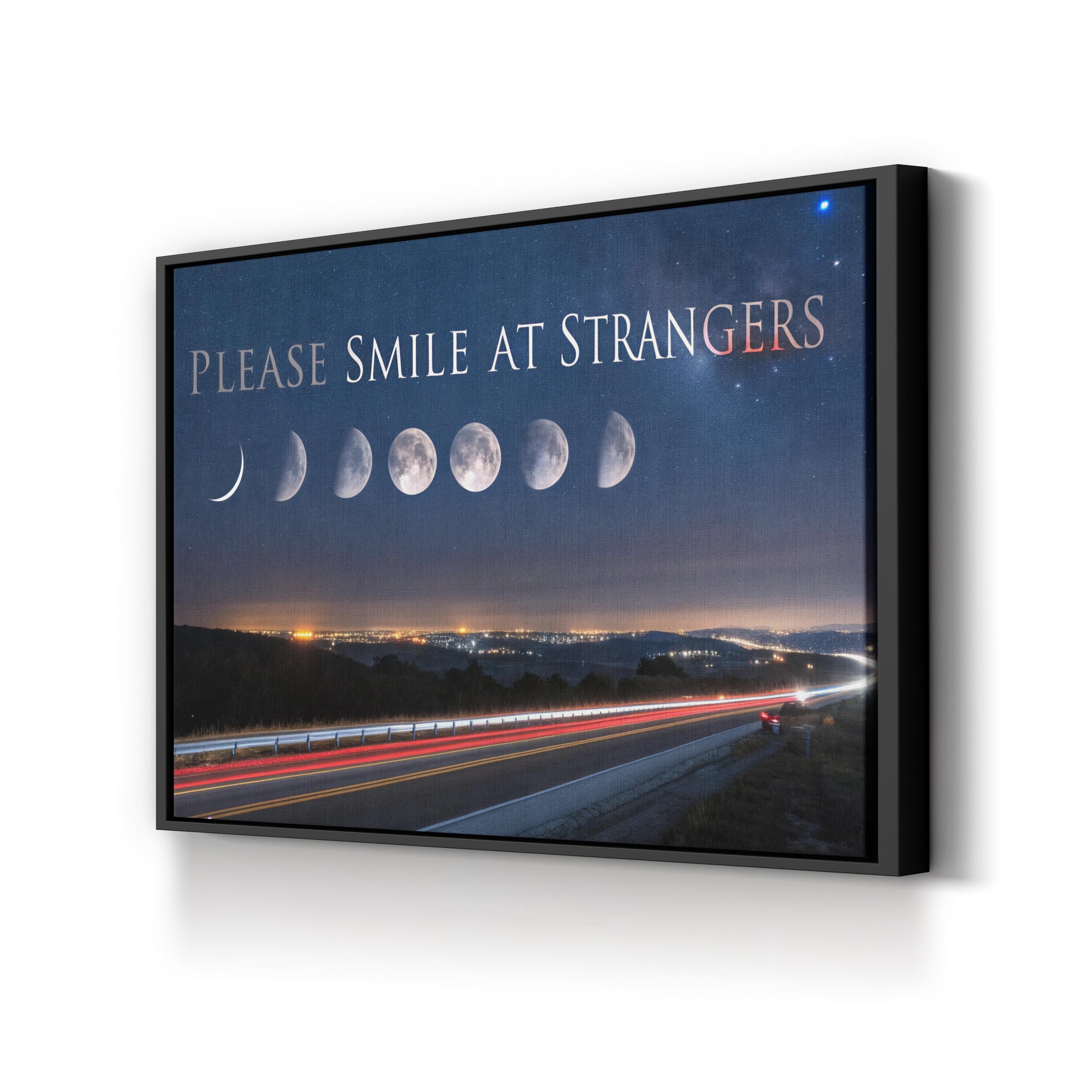 Moon Phases Celestial Quote – Vintage Photography Wall Art | Twilight Canvas Print