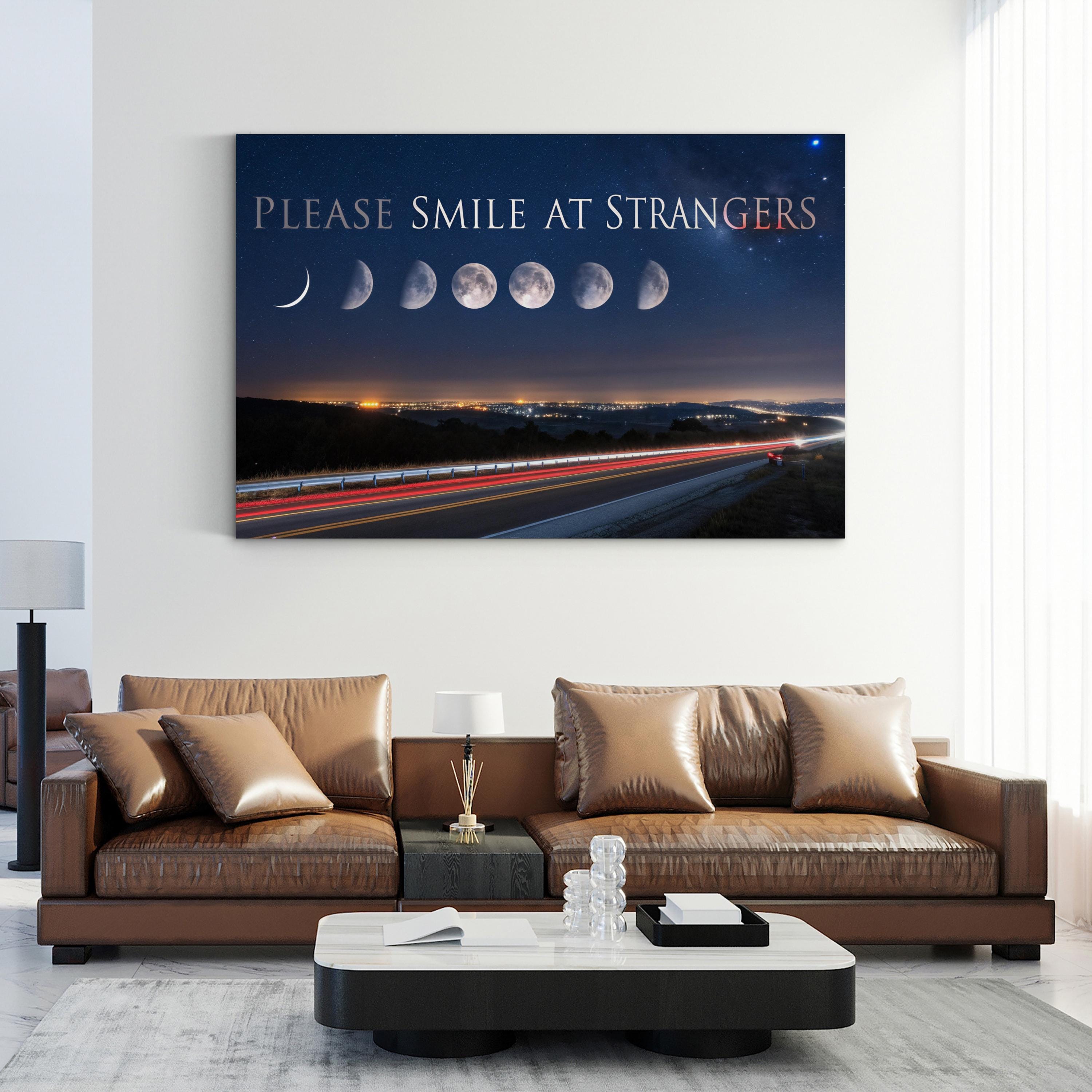 Moon Phases Celestial Quote – Vintage Photography Wall Art | Twilight Canvas Print