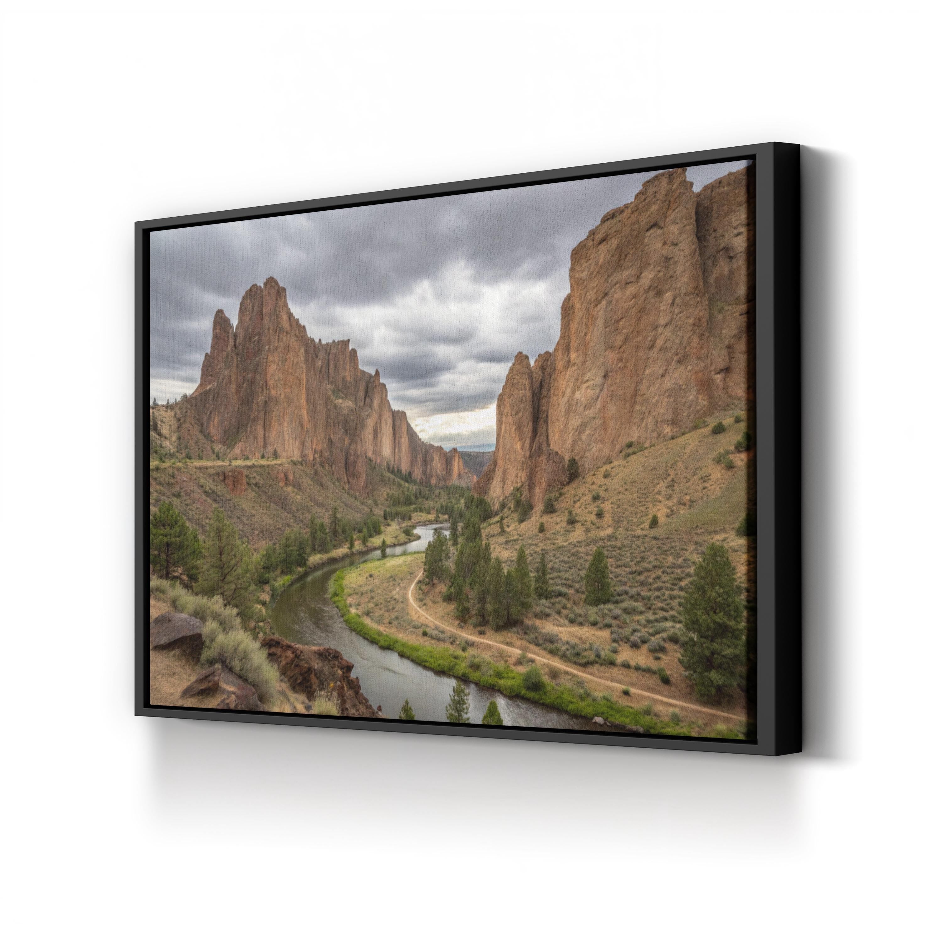 Smith Rock State Park – Vintage Photography Wall Art | Oregon Landscape Canvas Print