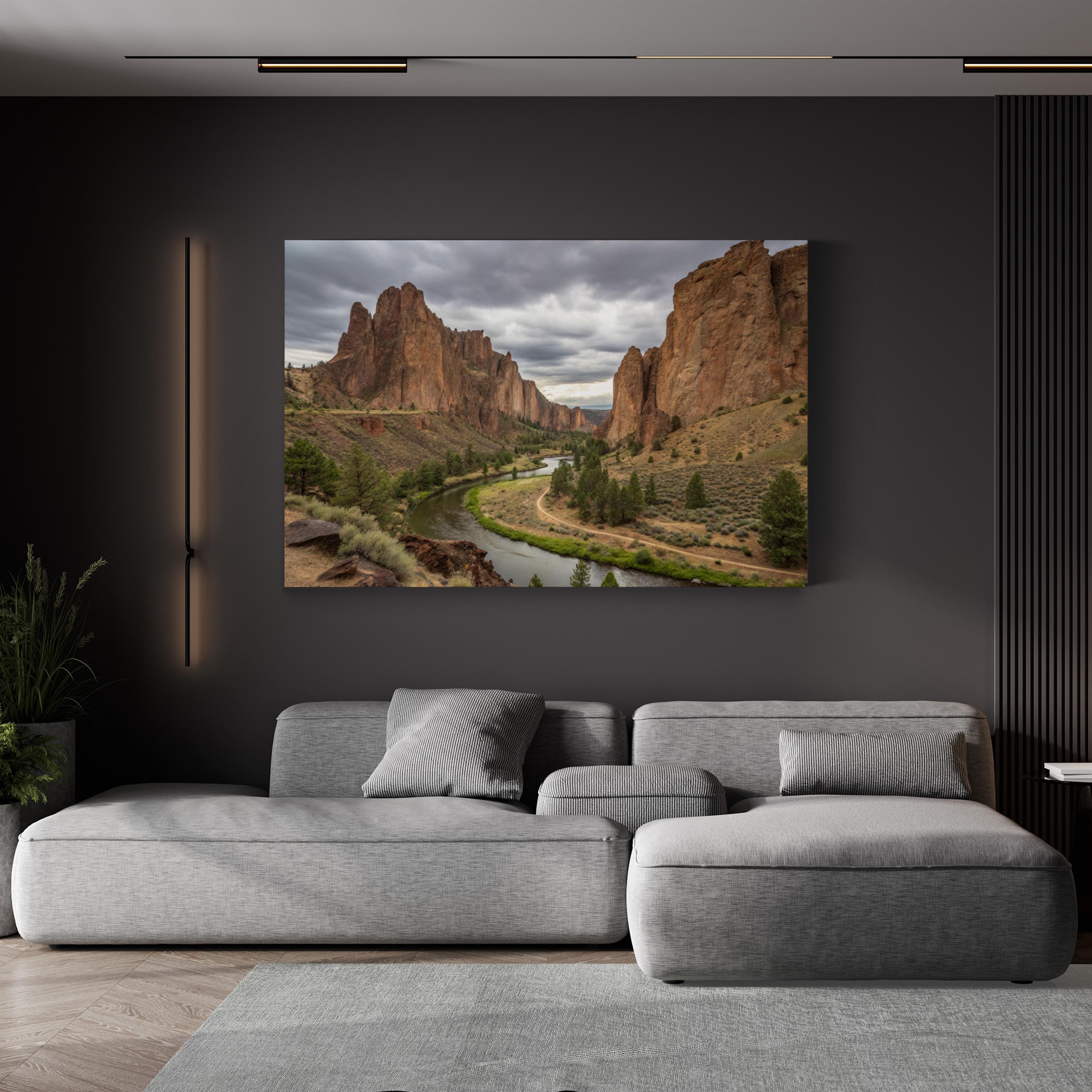 Smith Rock State Park – Vintage Photography Wall Art | Oregon Landscape Canvas Print