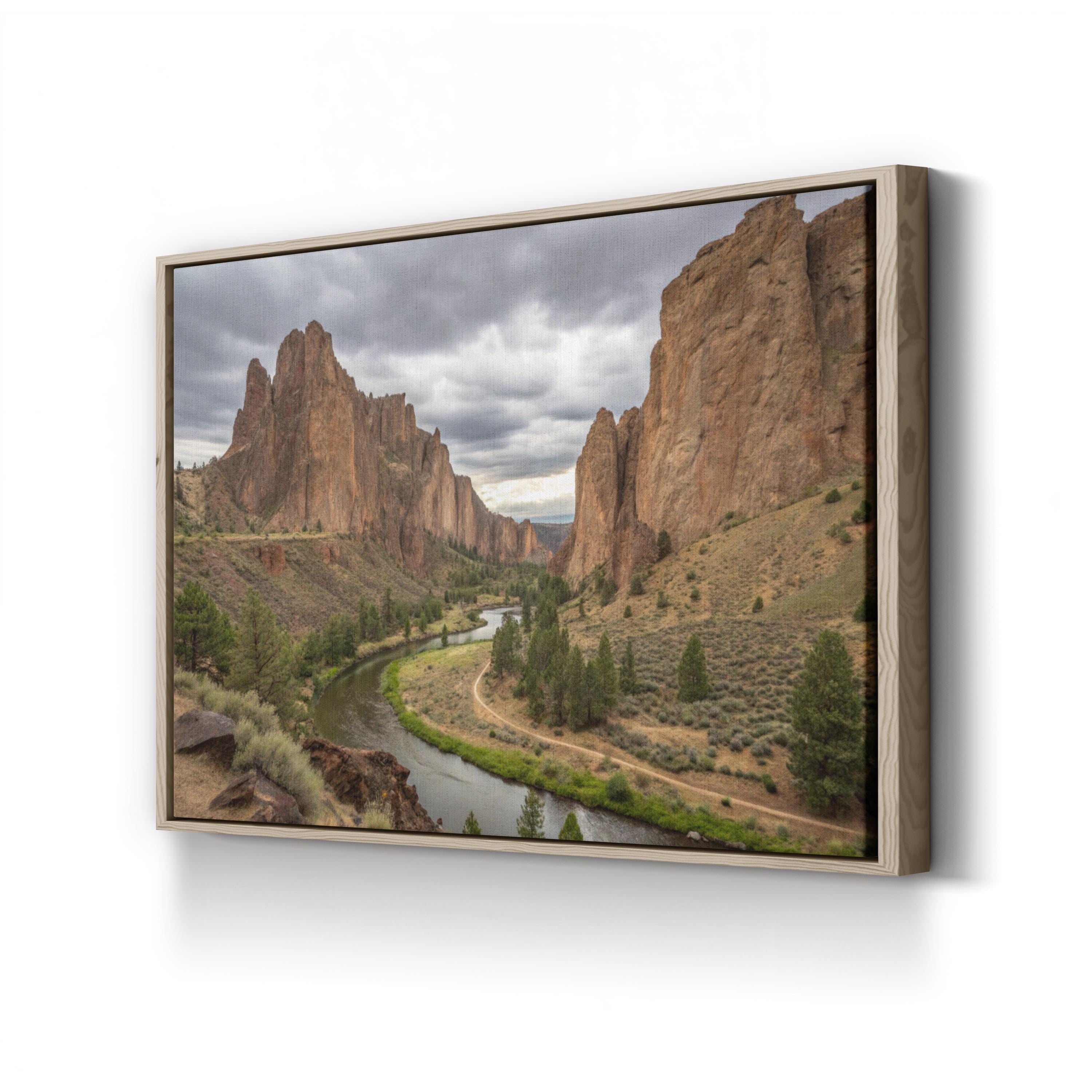 Smith Rock State Park – Vintage Photography Wall Art | Oregon Landscape Canvas Print