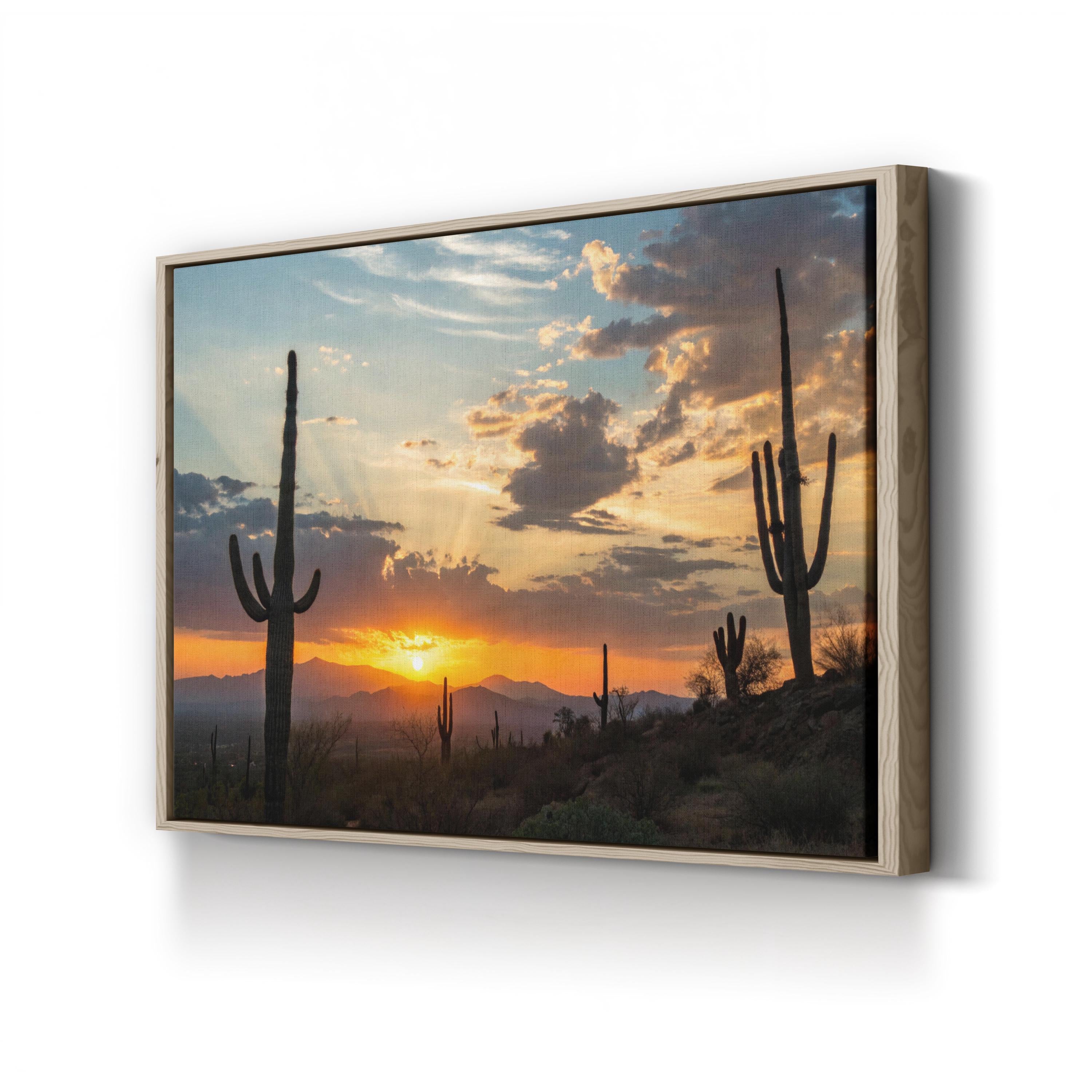 Sonoran Desert Sunset – Vintage Photography Wall Art | Southwestern Canvas Print