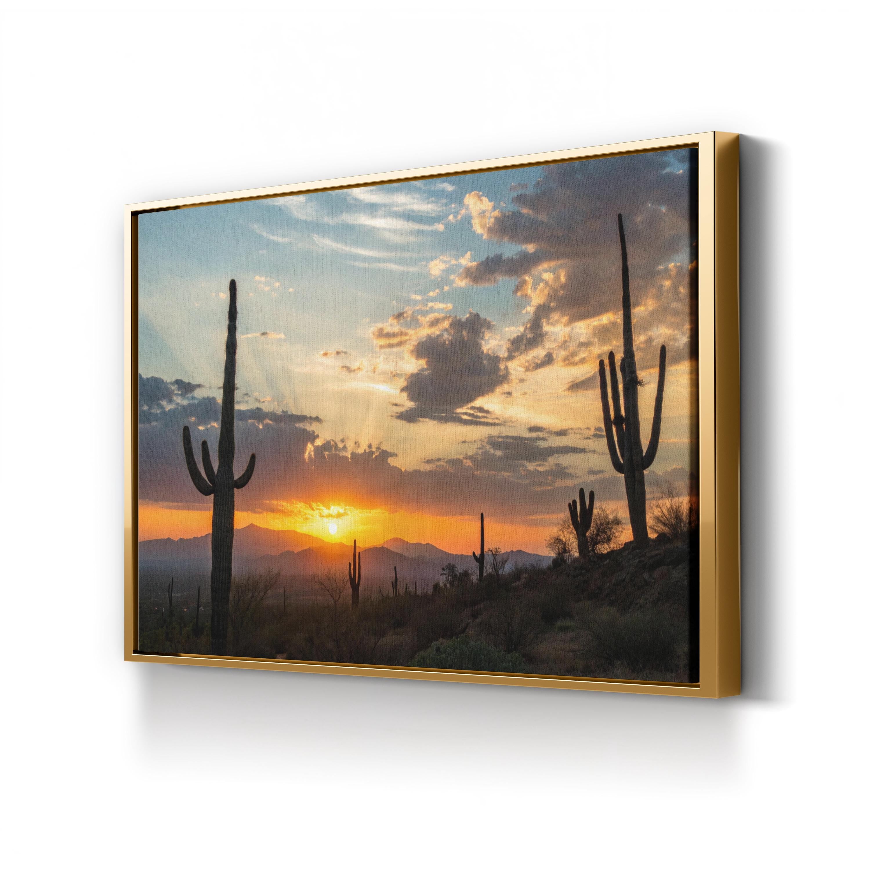 Sonoran Desert Sunset – Vintage Photography Wall Art | Southwestern Canvas Print
