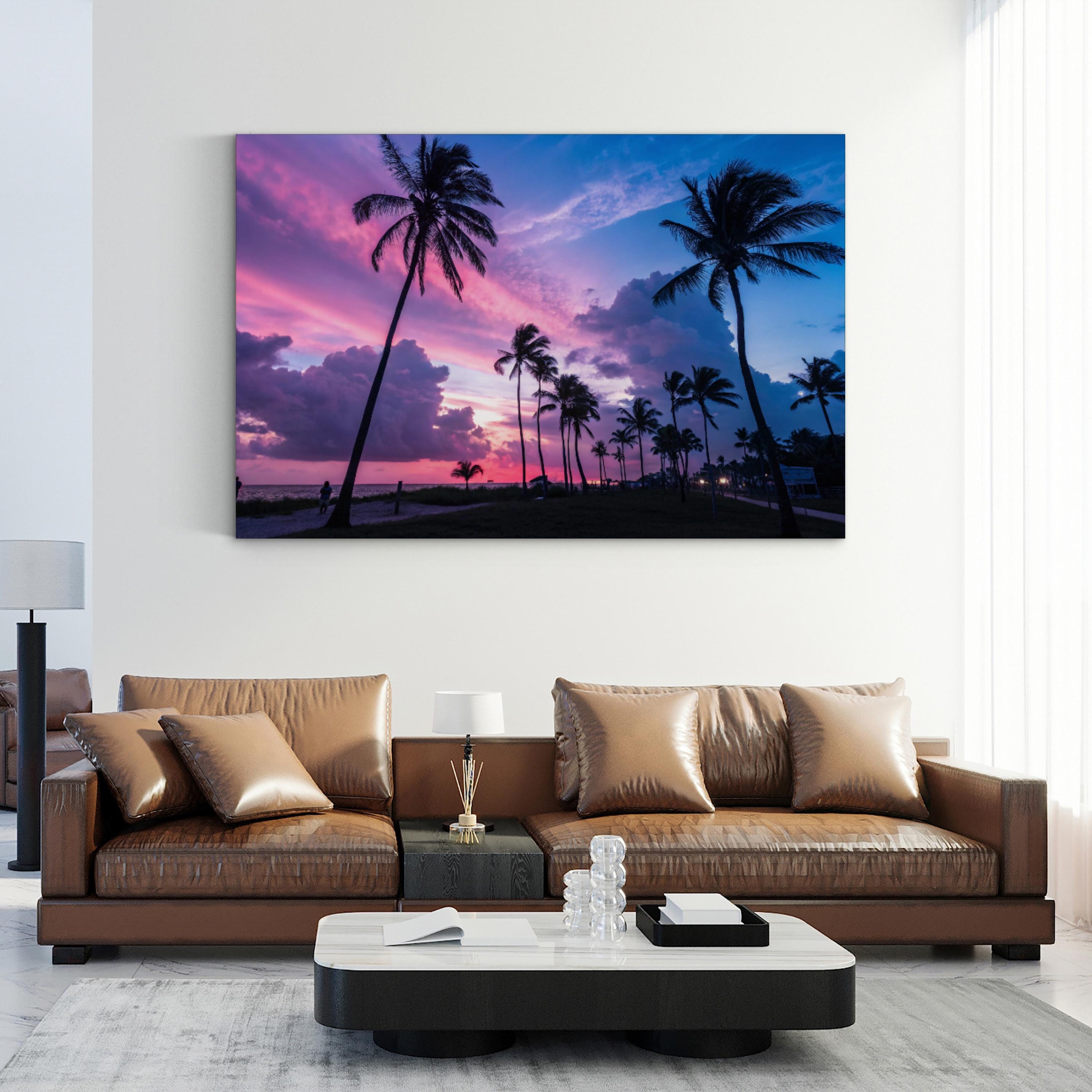 South Beach Sunset – Vintage Photography Wall Art | Coastal Ocean Canvas Print