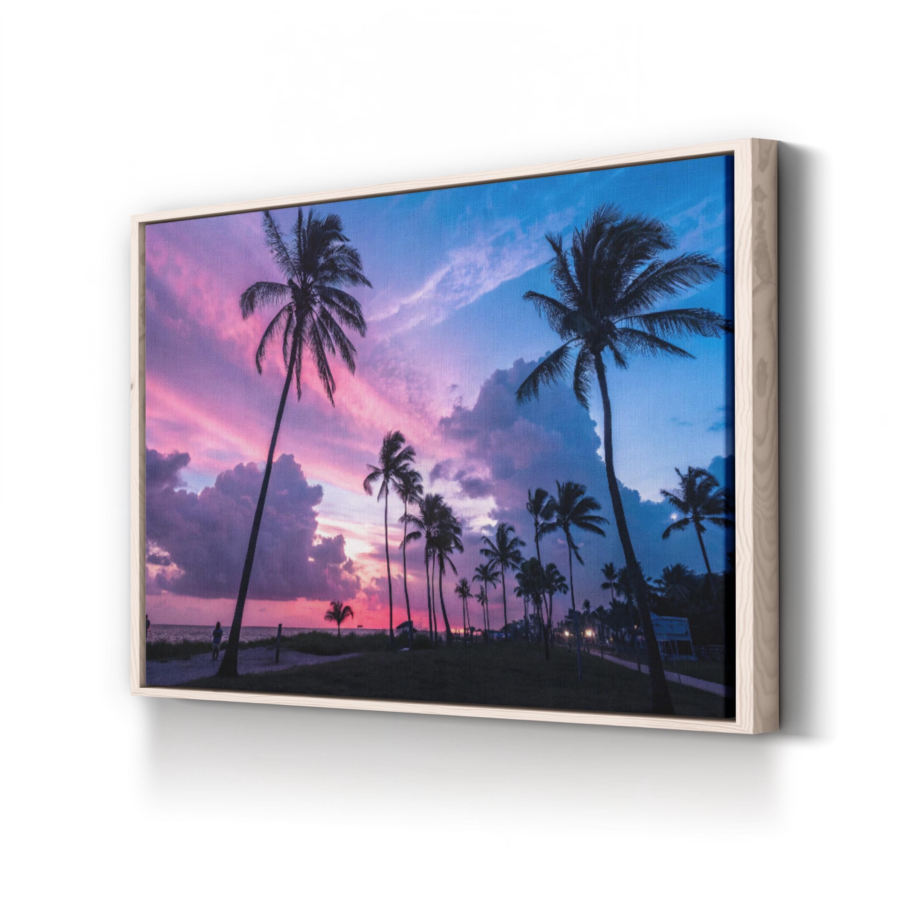 South Beach Sunset – Vintage Photography Wall Art | Coastal Ocean Canvas Print