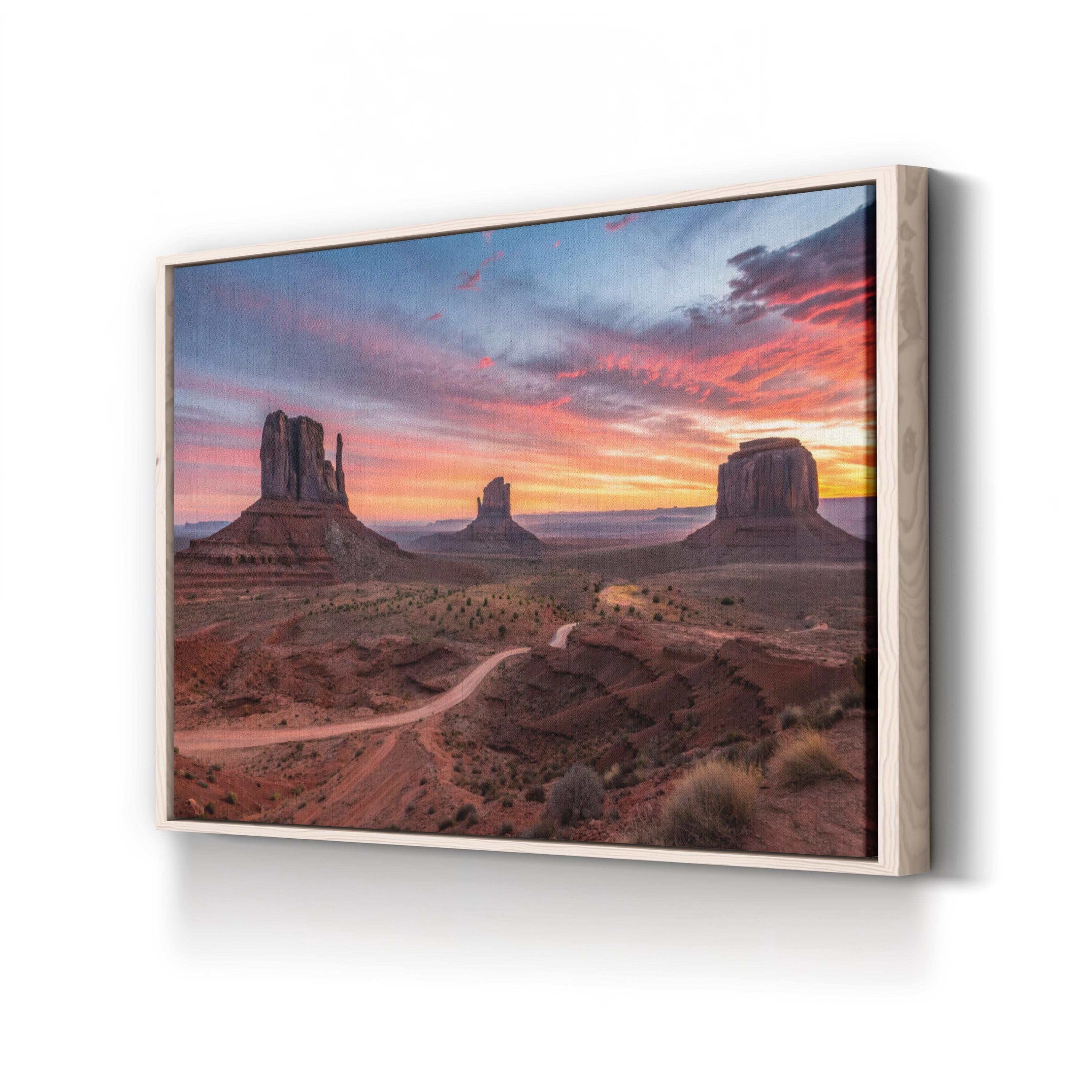 Monument Valley Sunset – Vintage Photography Wall Art | Desert Landscape Canvas Print