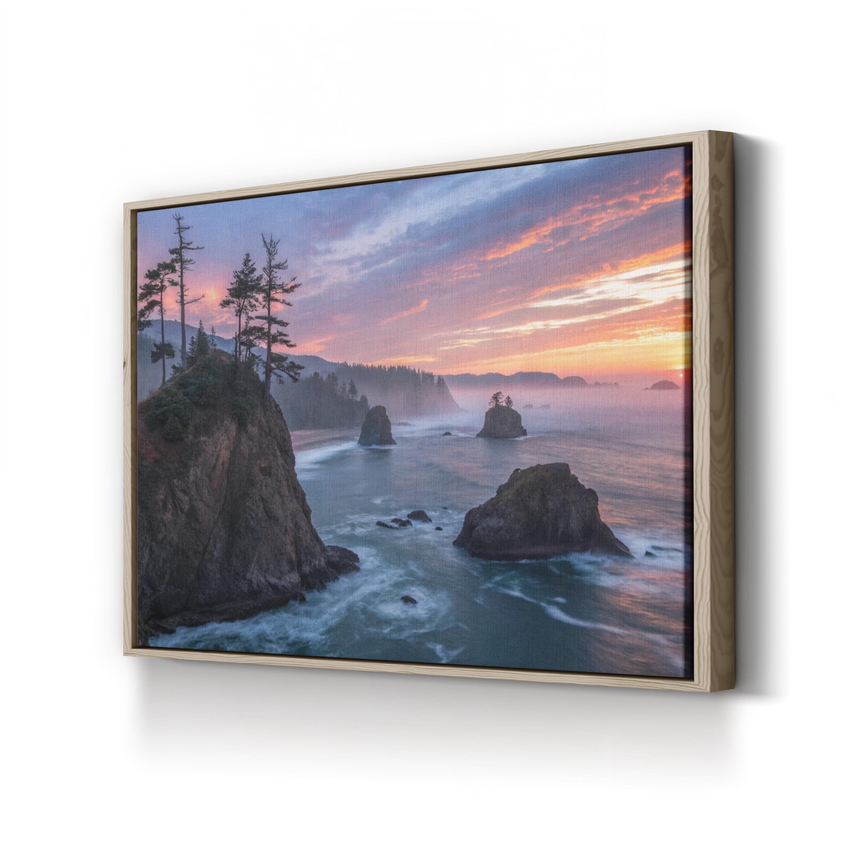 Cannon Beach Sea Stacks Sunset, Haystack Rock, Oregon Coast Photography