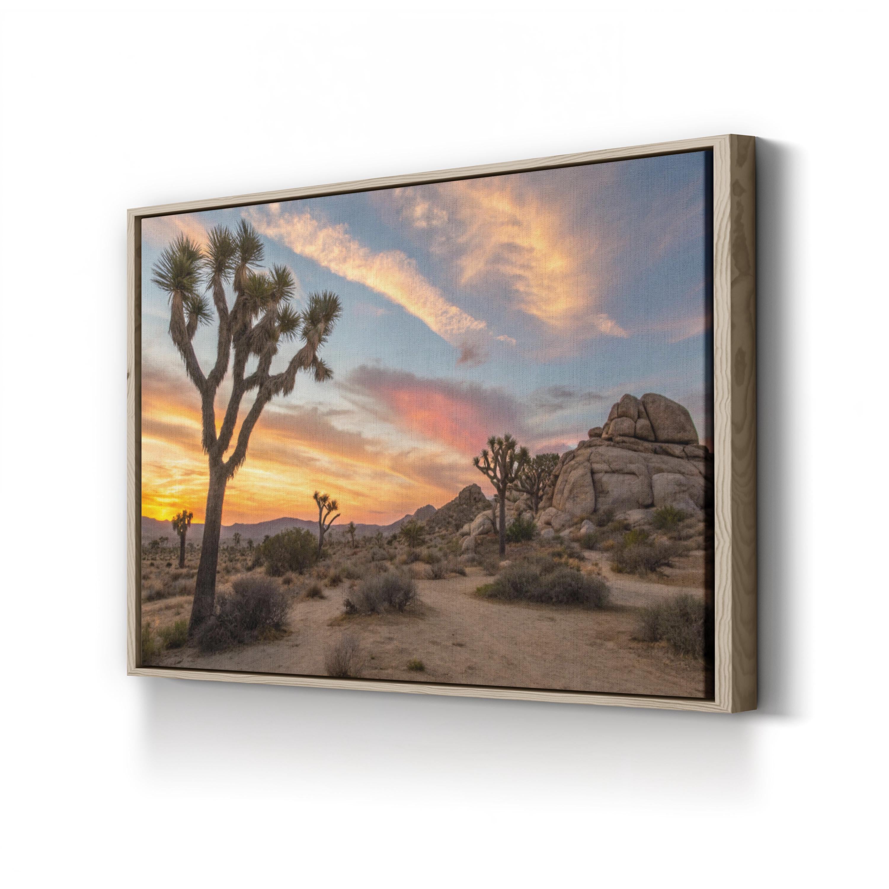 Joshua Tree Desert Sunset – Vintage Photography Wall Art | Landscape Canvas Print