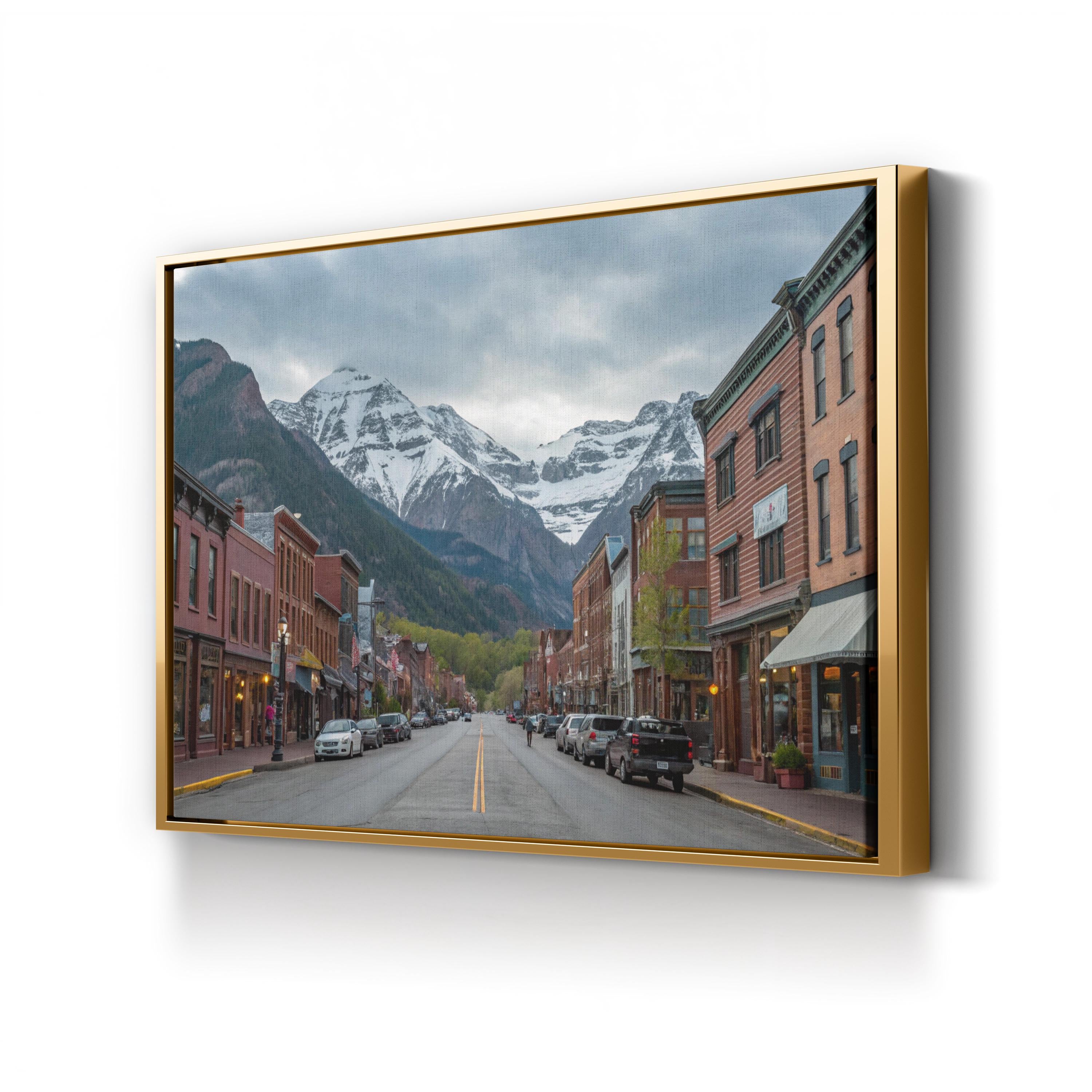 Telluride Colorado Mountain Town – Vintage Photography Wall Art | Snowy Landscape Canvas Print