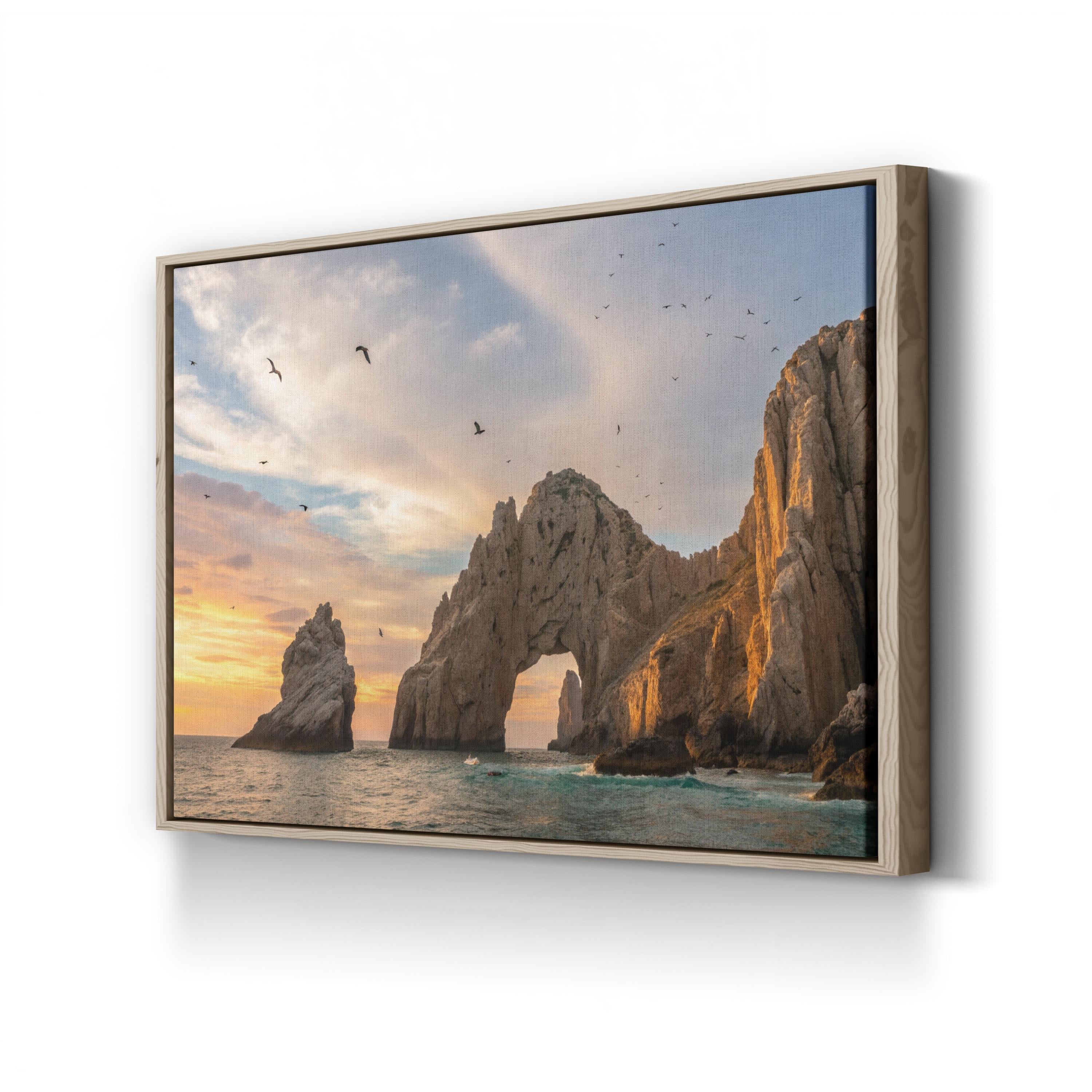 El Arco de Cabo San Lucas Canvas Wall Art — Baja California Sur Mexico Sunset Coastal Landscape Print