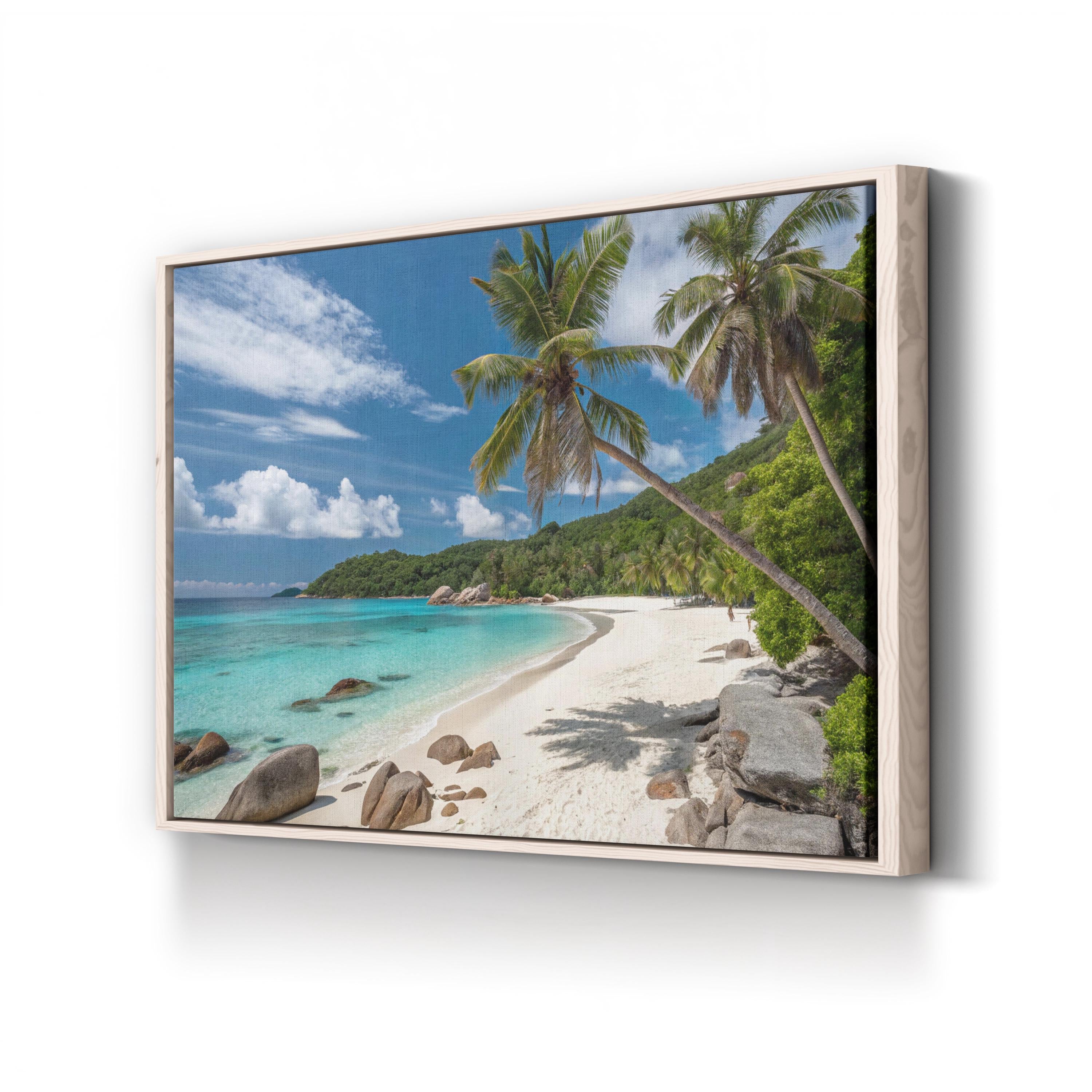 Tropical Beach, Caribbean Coast — Ocean Landscape Canvas Wall Art