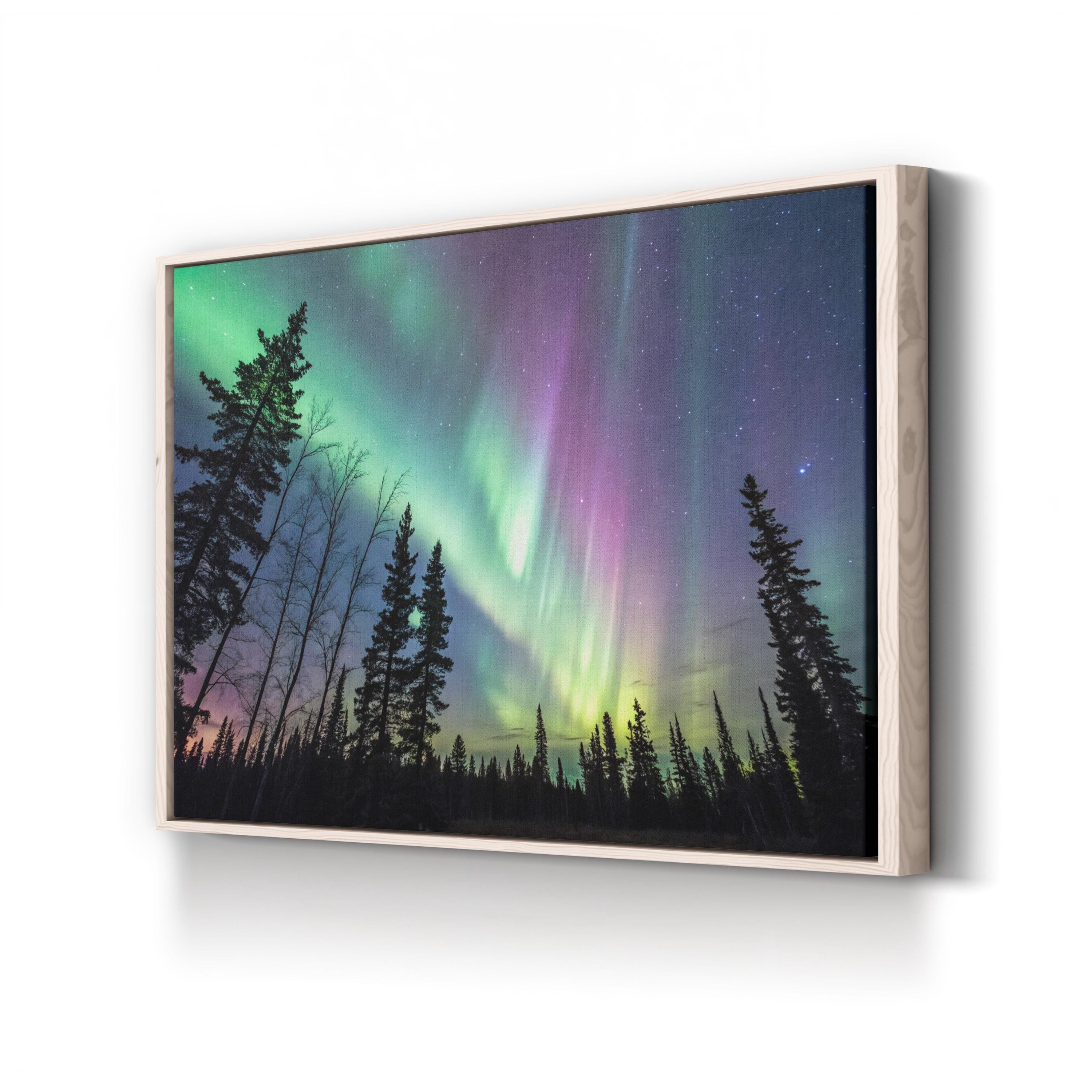 Pastel Sky Aurora – Vintage Photography Wall Art | Northern Lights Canvas Print