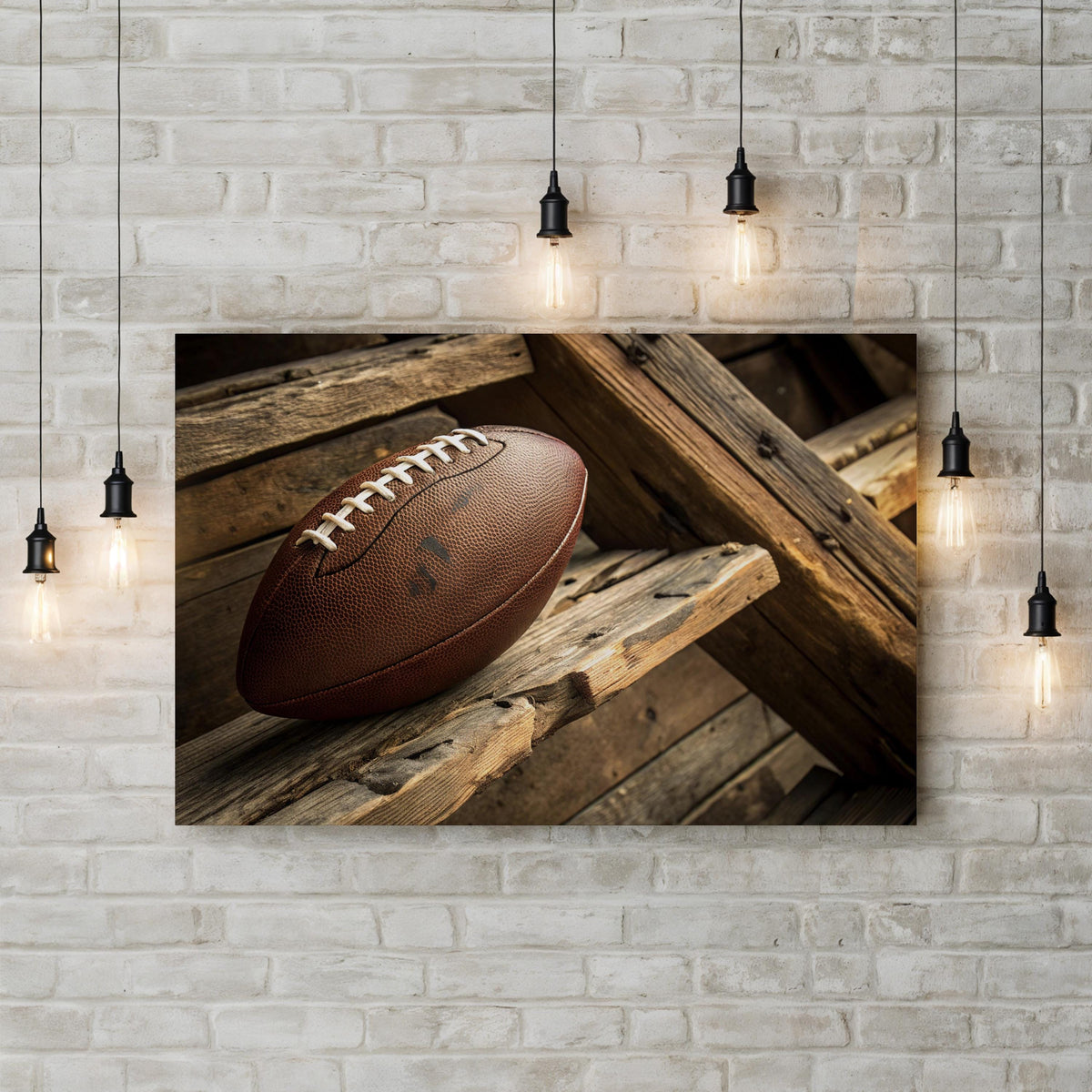 Vintage Football Still Life canvas print in Standard canvas