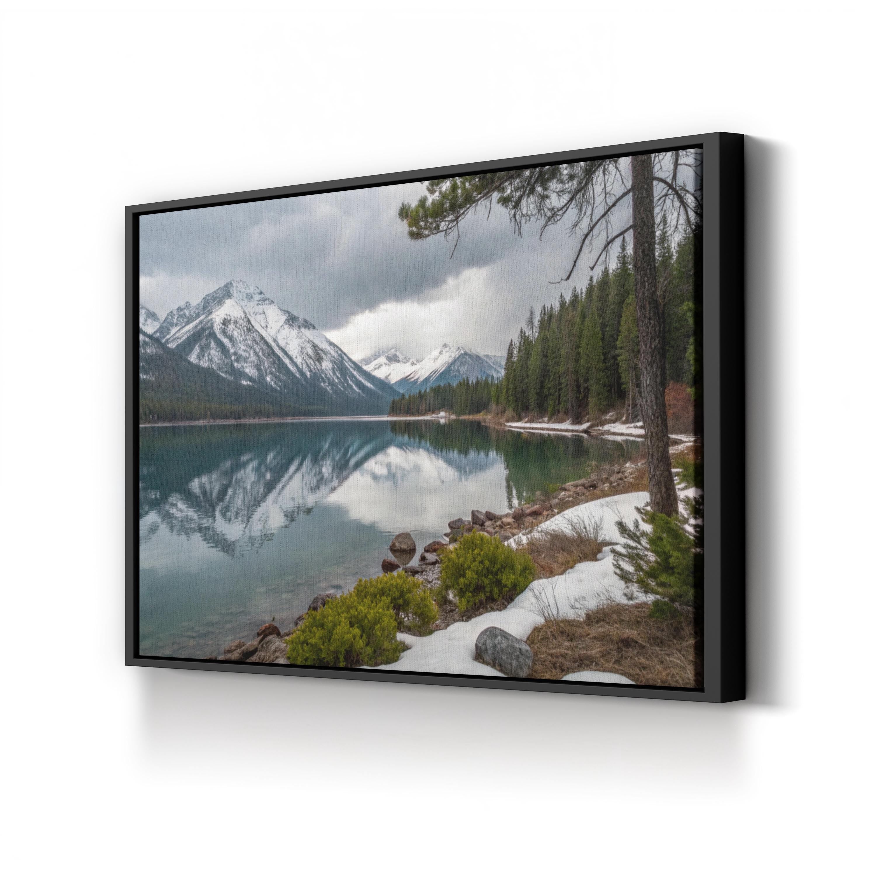 Wallowa Mountains at Sunrise, Oregon, USA — Lake Landscape Canvas Wall Art