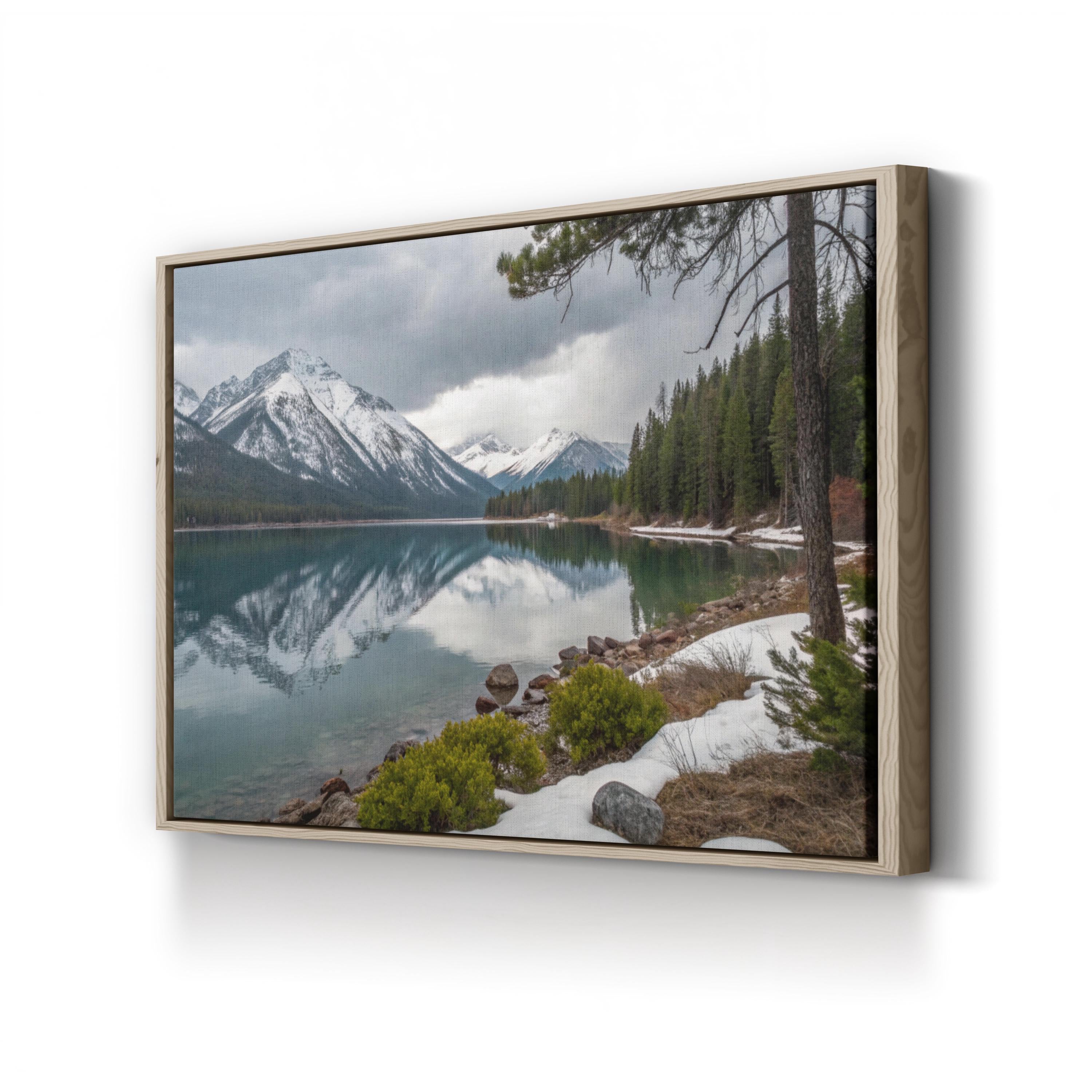 Wallowa Mountains at Sunrise, Oregon, USA — Lake Landscape Canvas Wall Art