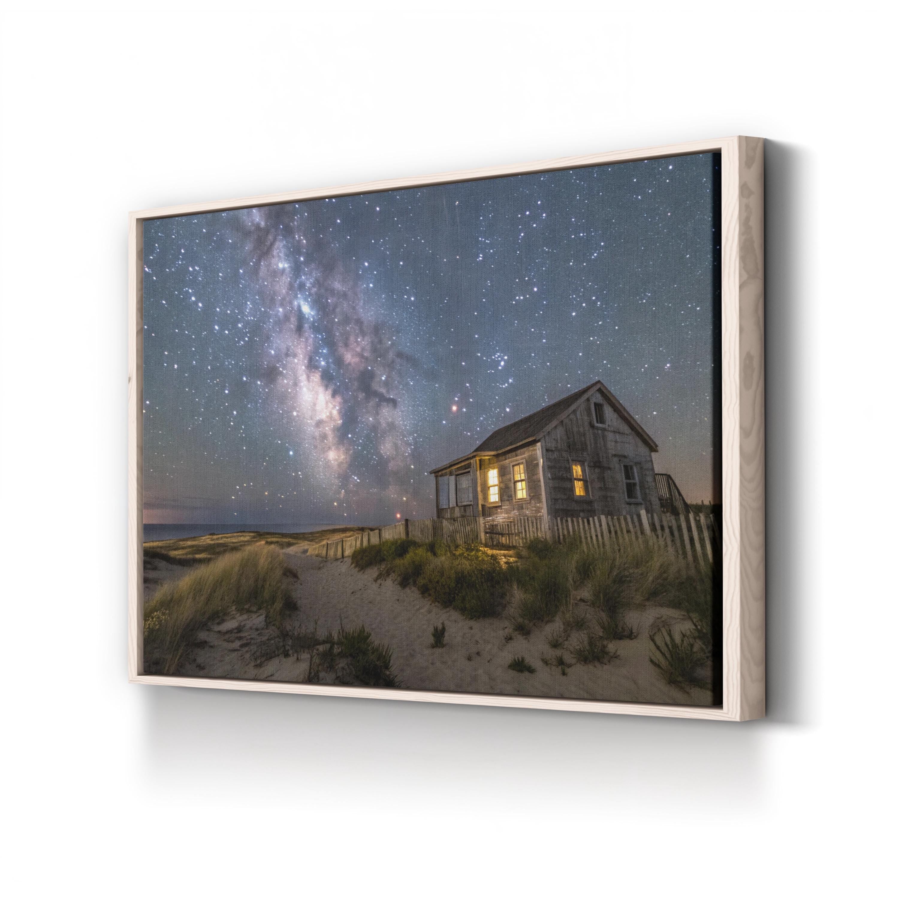 Welcome Home Starry Night – Vintage Photography Wall Art | Cozy Home Canvas Print