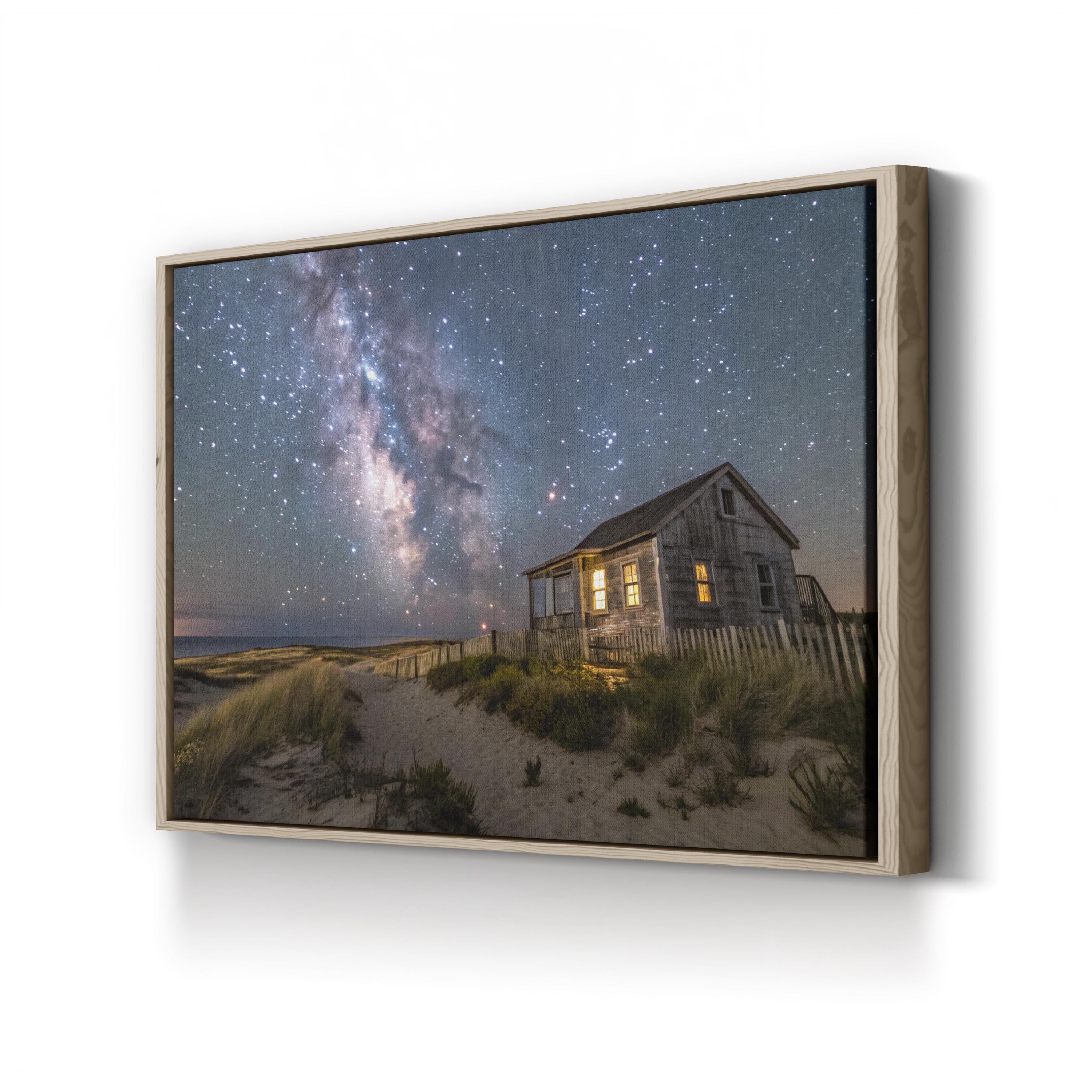 Welcome Home Starry Night – Vintage Photography Wall Art | Cozy Home Canvas Print
