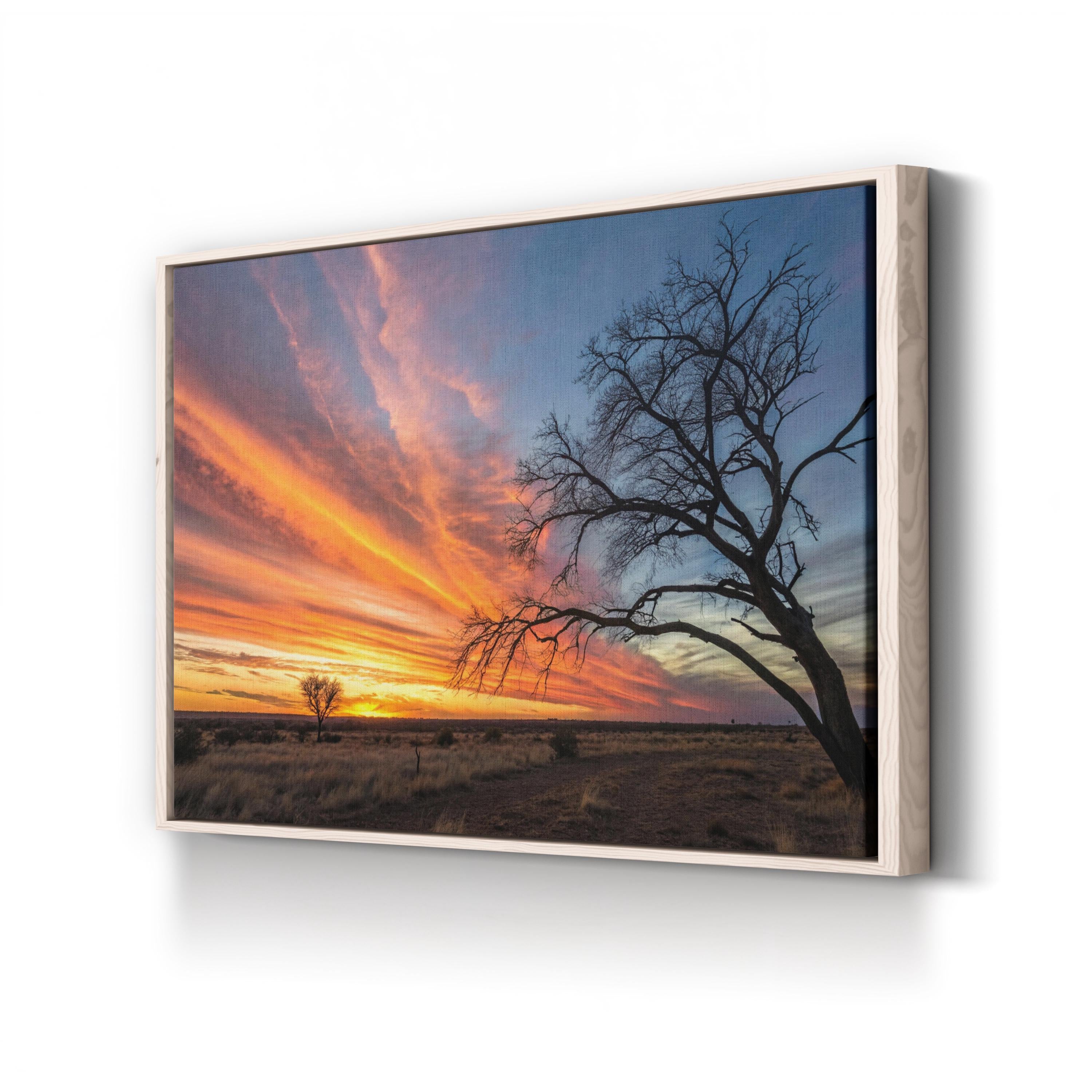 West Texas Desert Sunset – Vintage Photography Wall Art | Desert Mountain Canvas Print