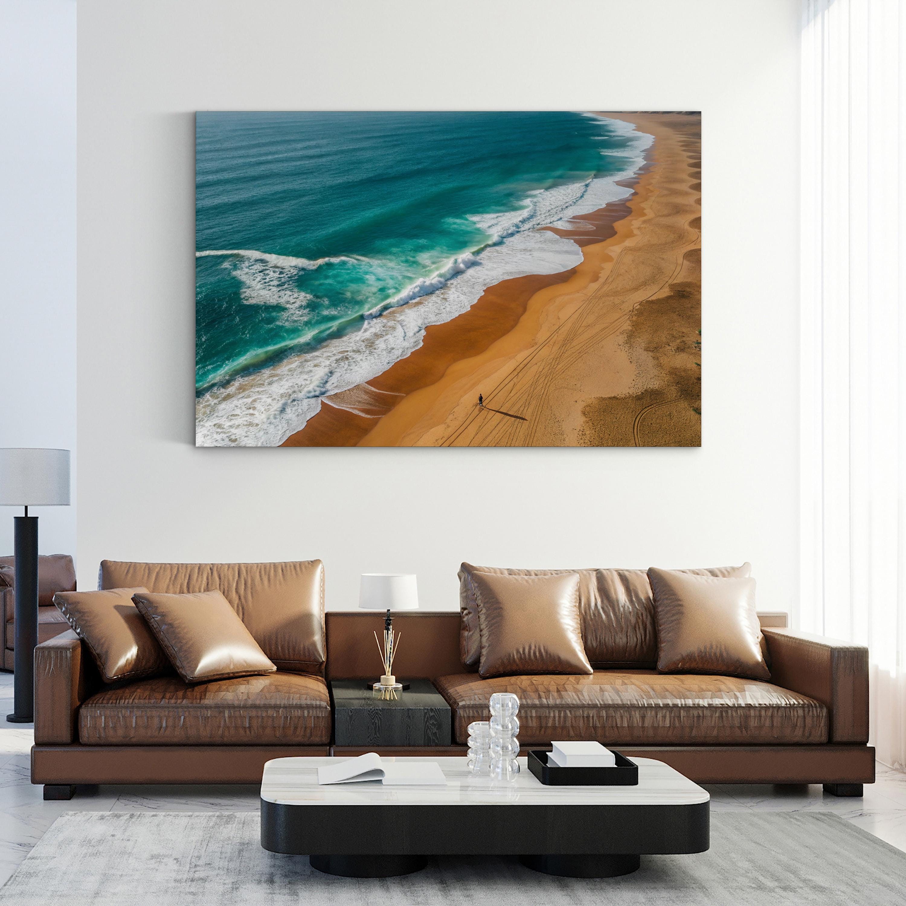 Wet Sand Shoreline Aerial, Gold Coast Queensland Australia: Coastal Ocean Photography
