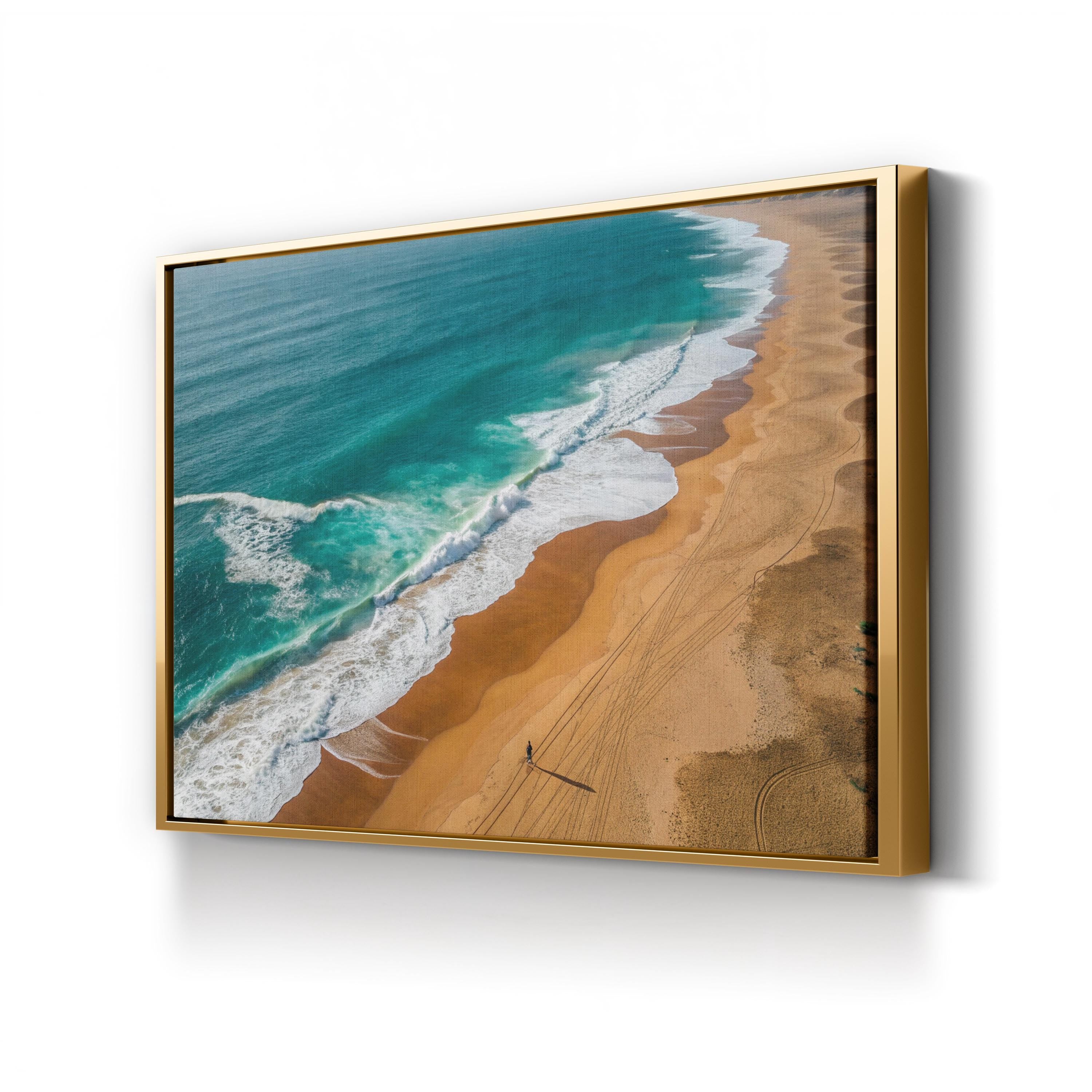 Wet Sand Shoreline Aerial, Gold Coast Queensland Australia: Coastal Ocean Photography