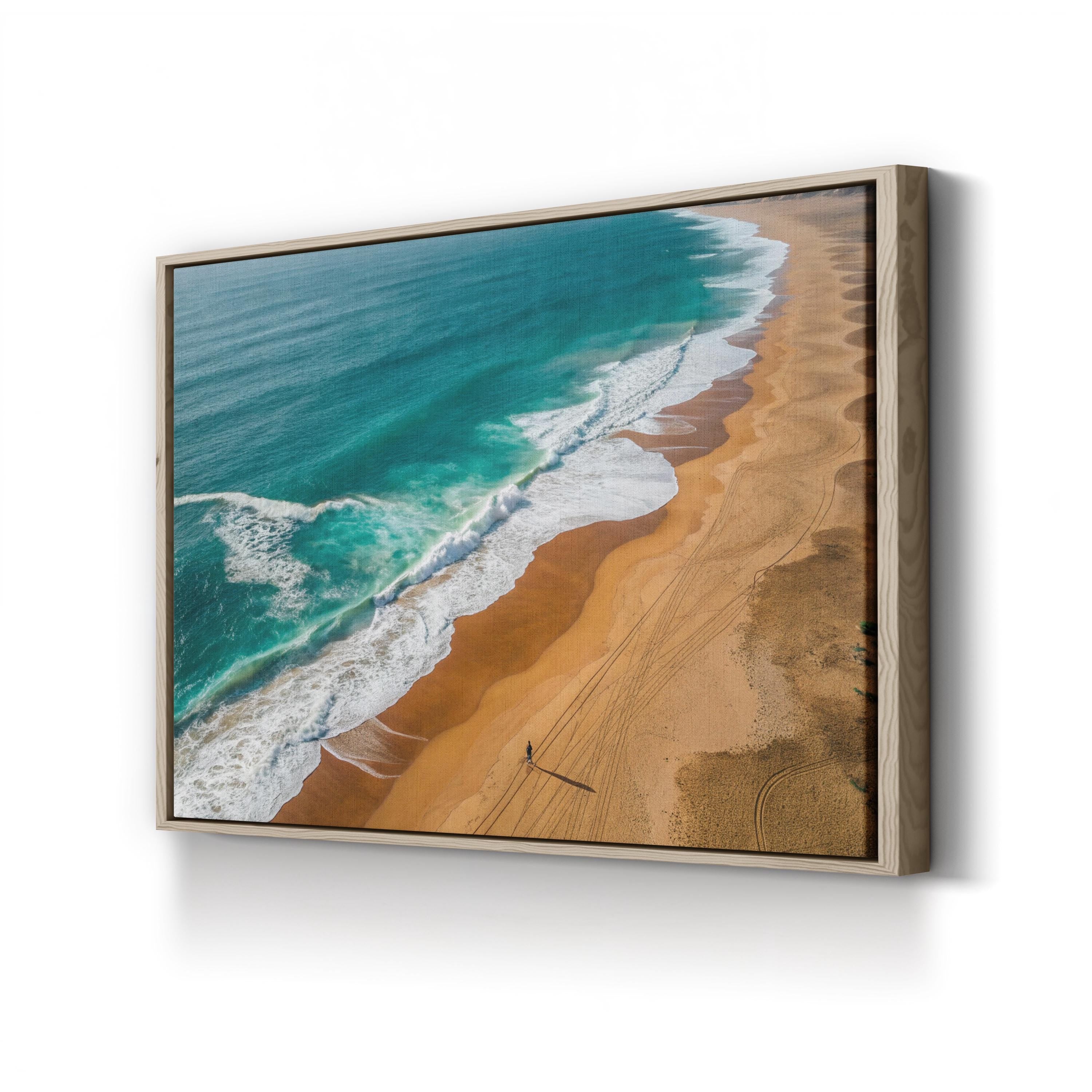 Wet Sand Shoreline Aerial, Gold Coast Queensland Australia: Coastal Ocean Photography