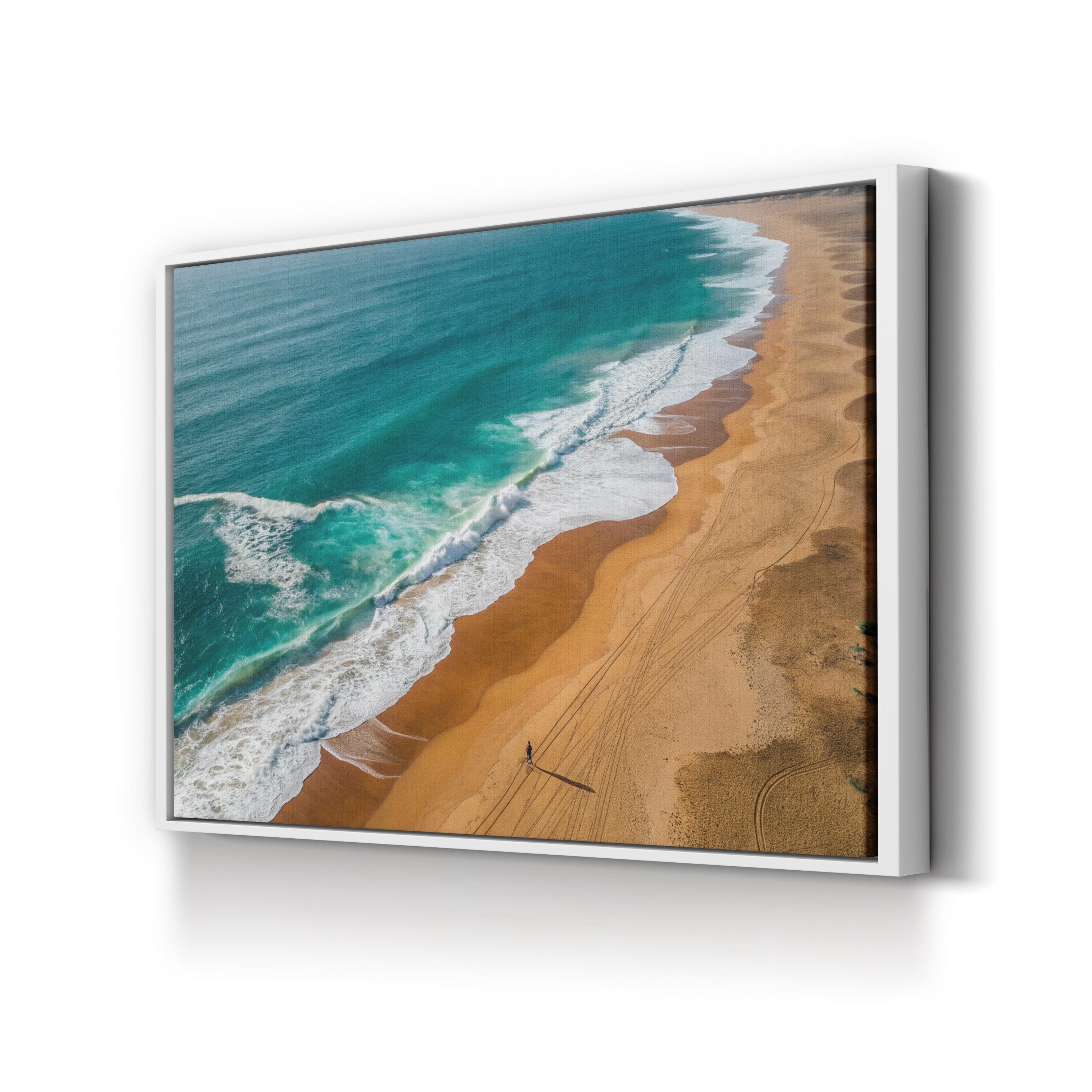 Wet Sand Shoreline Aerial, Gold Coast Queensland Australia: Coastal Ocean Photography