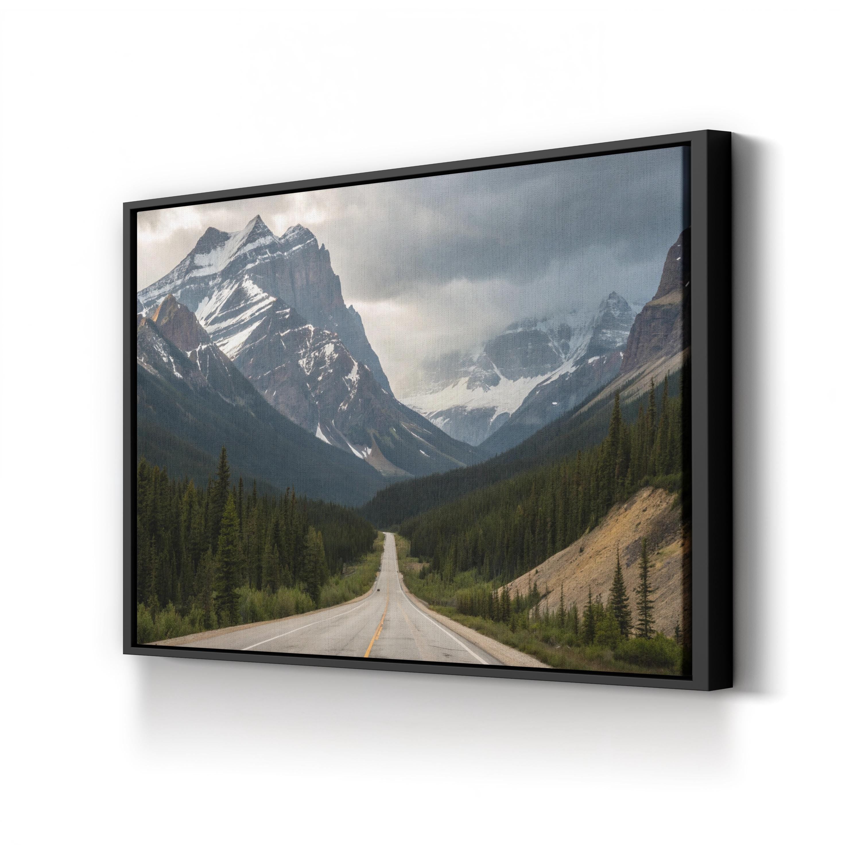 Yoho National Park Roadway – Vintage Photography Wall Art | Rocky Mountain Canvas Print