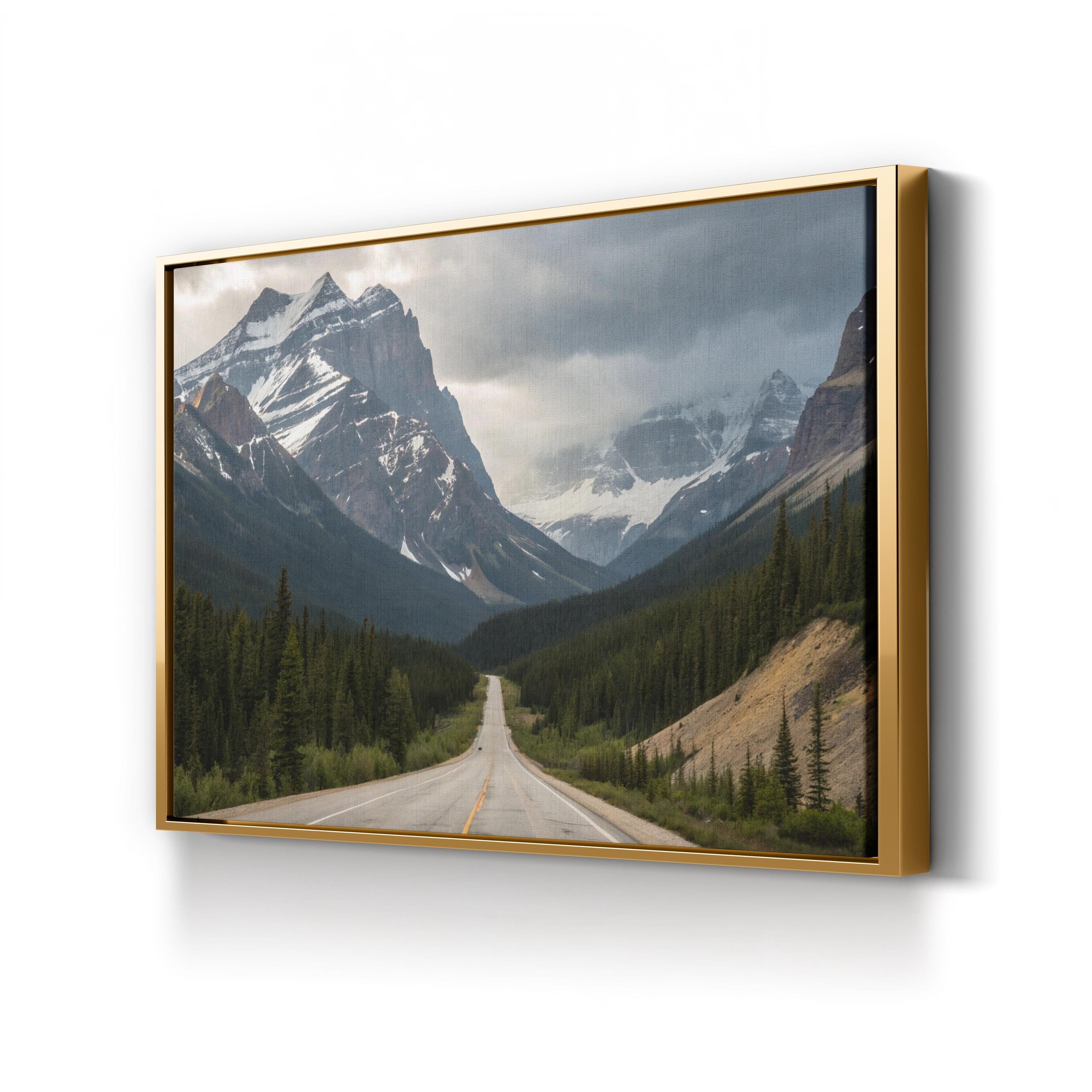 Yoho National Park Roadway – Vintage Photography Wall Art | Rocky Mountain Canvas Print