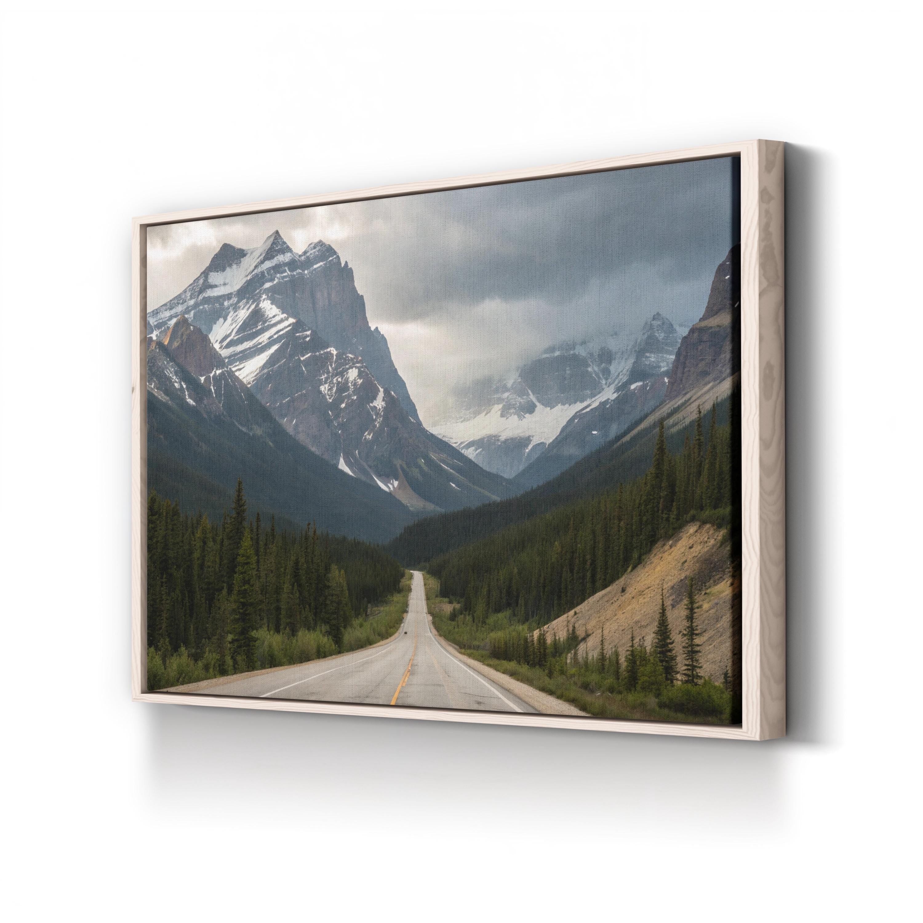 Yoho National Park Roadway – Vintage Photography Wall Art | Rocky Mountain Canvas Print