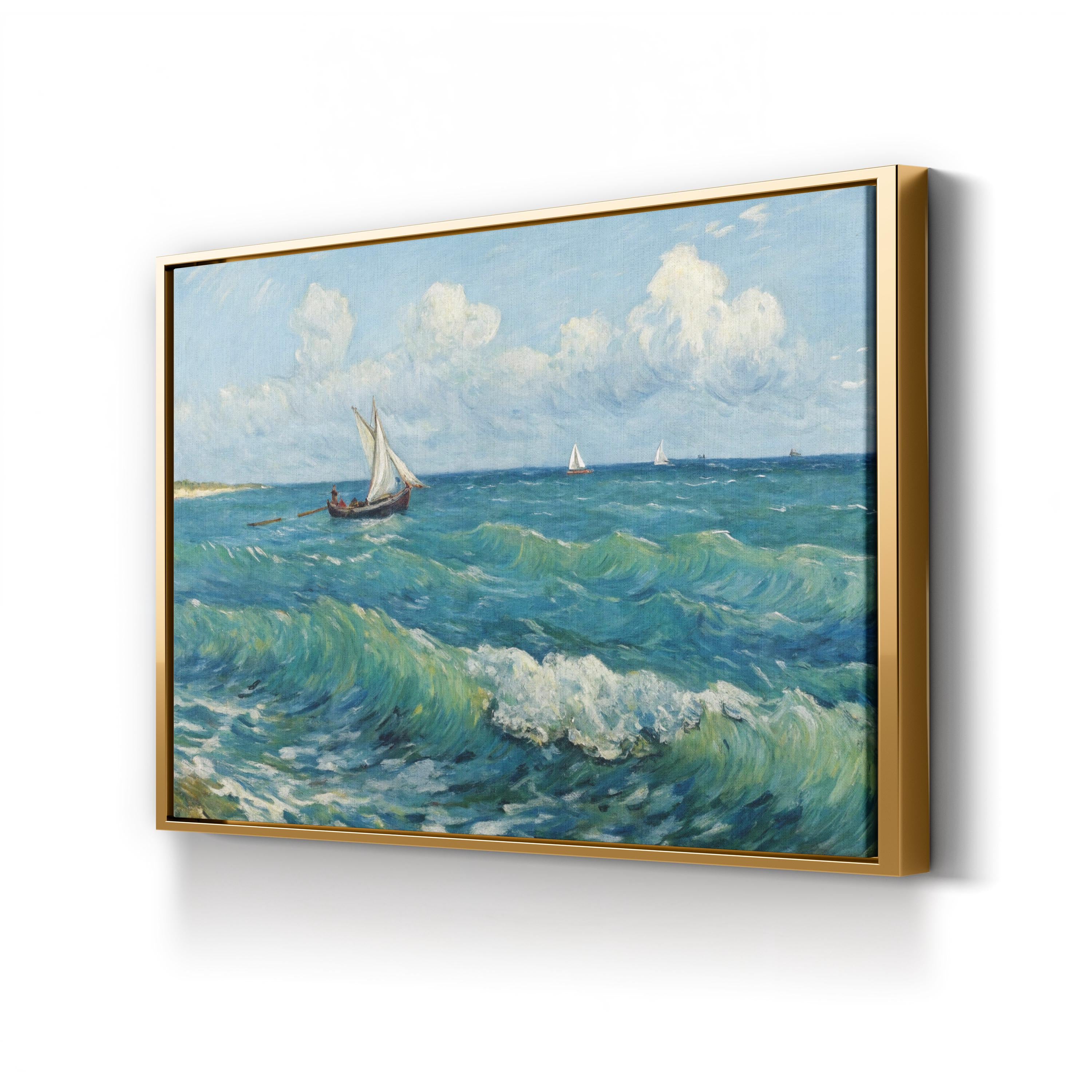 Seascape near Les Saintes-Maries-de-la-Mer, Provence France — Vincent van Gogh Coastal Canvas Print